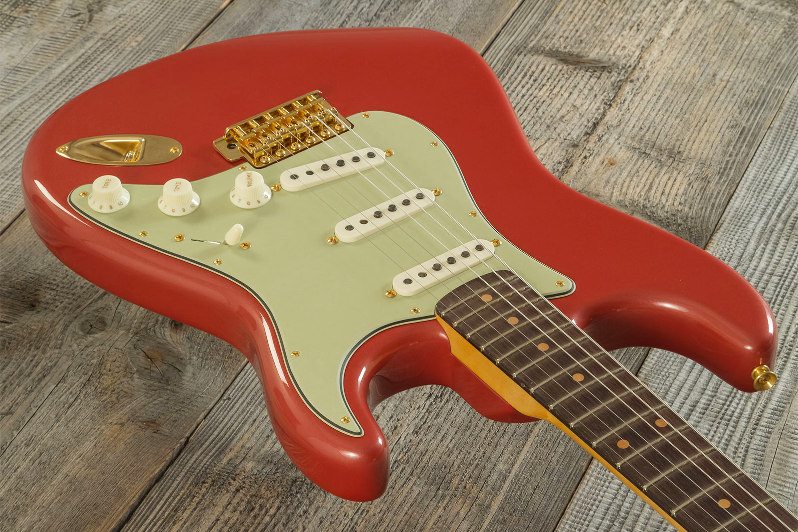 Fender Custom Shop Johnny A Strat Signature 3s Trem Rw #ja0229 - Time Capsule Sunset Glow Metallic - Str shape electric guitar - Variation 2