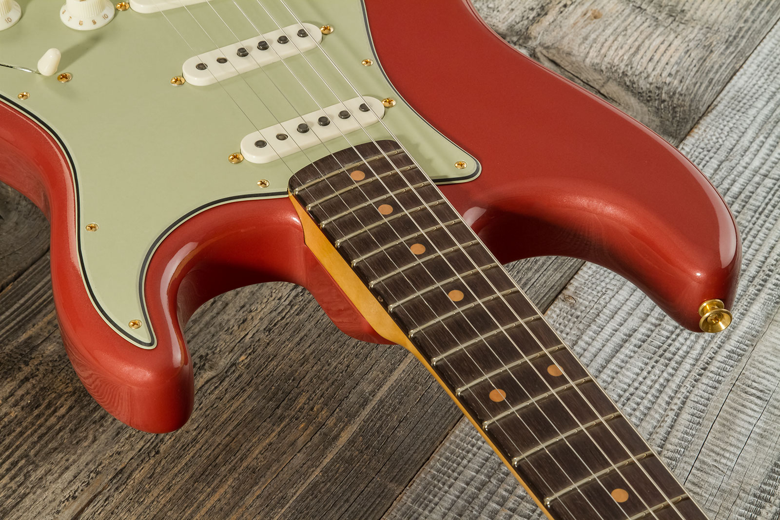 Fender Custom Shop Johnny A Strat Signature 3s Trem Rw #ja0229 - Time Capsule Sunset Glow Metallic - Str shape electric guitar - Variation 4