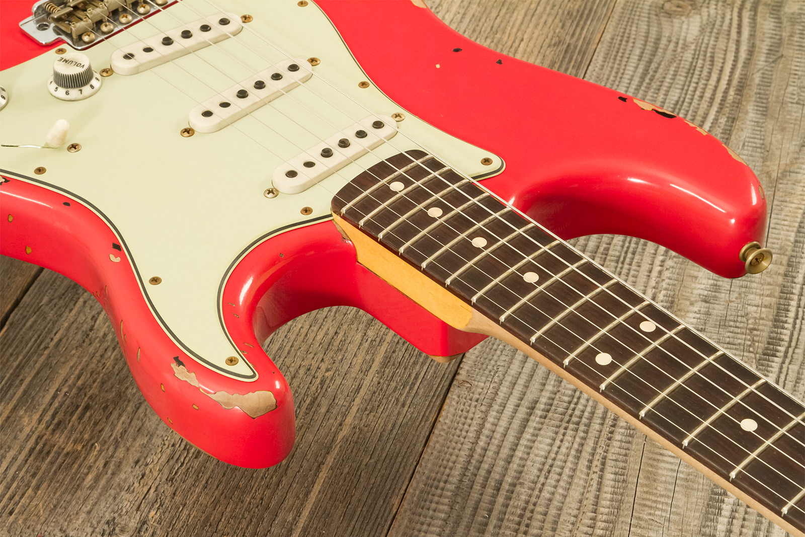 Fender Custom Shop Michael Landau Strat 1963 Signature Trem 3s #r133864 - Relic Fiesta Red O. 3-color Sunburst - Str shape electric guitar - Variation