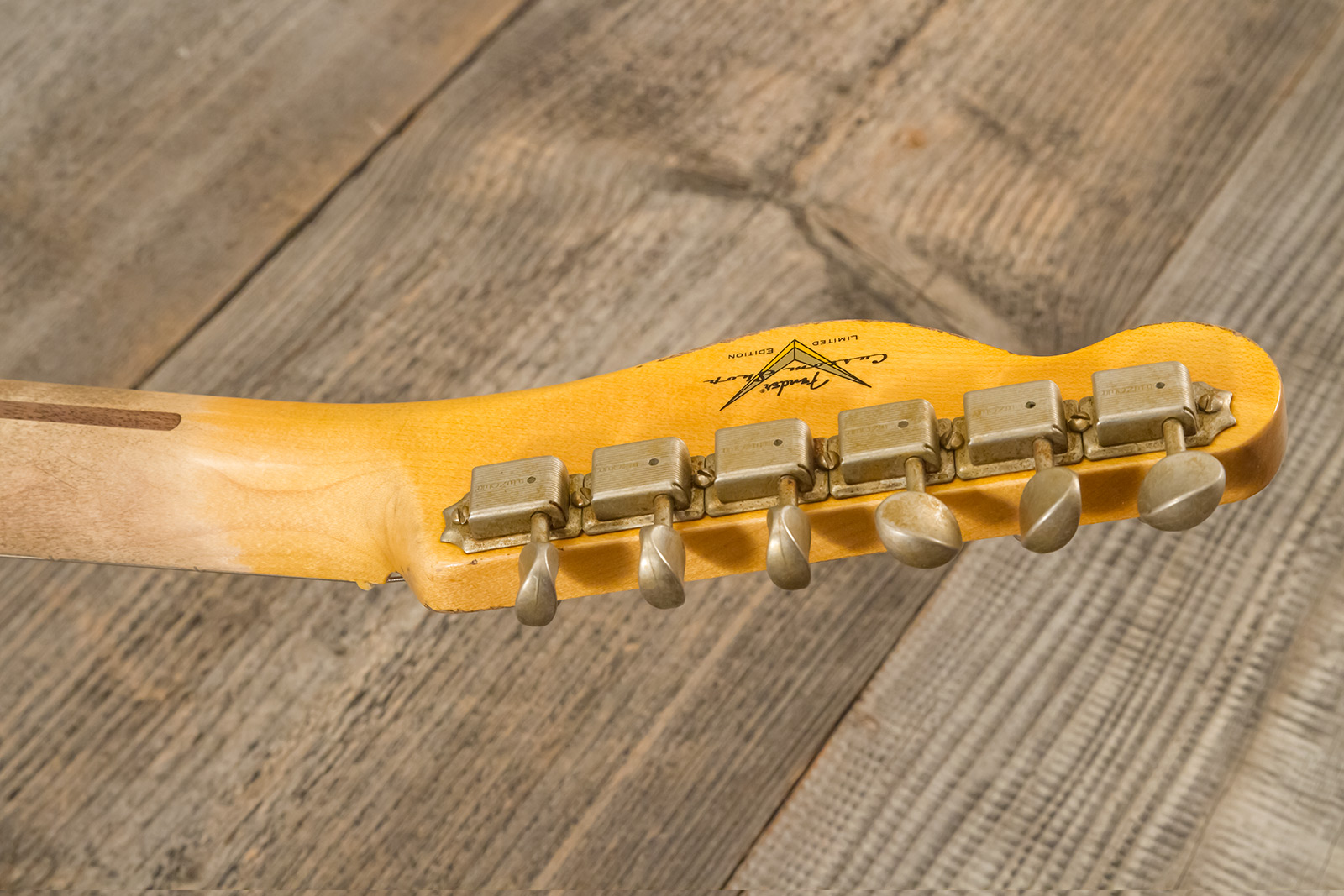 Fender Custom Shop Nocaster Tele 1951 2s Ht Mn #r137320 - Heavy Relic Natural Blonde - Str shape electric guitar - Variation 13