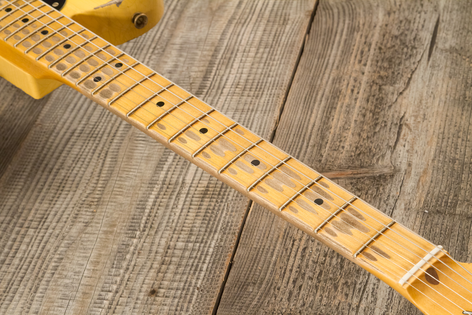 Fender Custom Shop Nocaster Tele 1951 2s Ht Mn #r137320 - Heavy Relic Natural Blonde - Str shape electric guitar - Variation 5