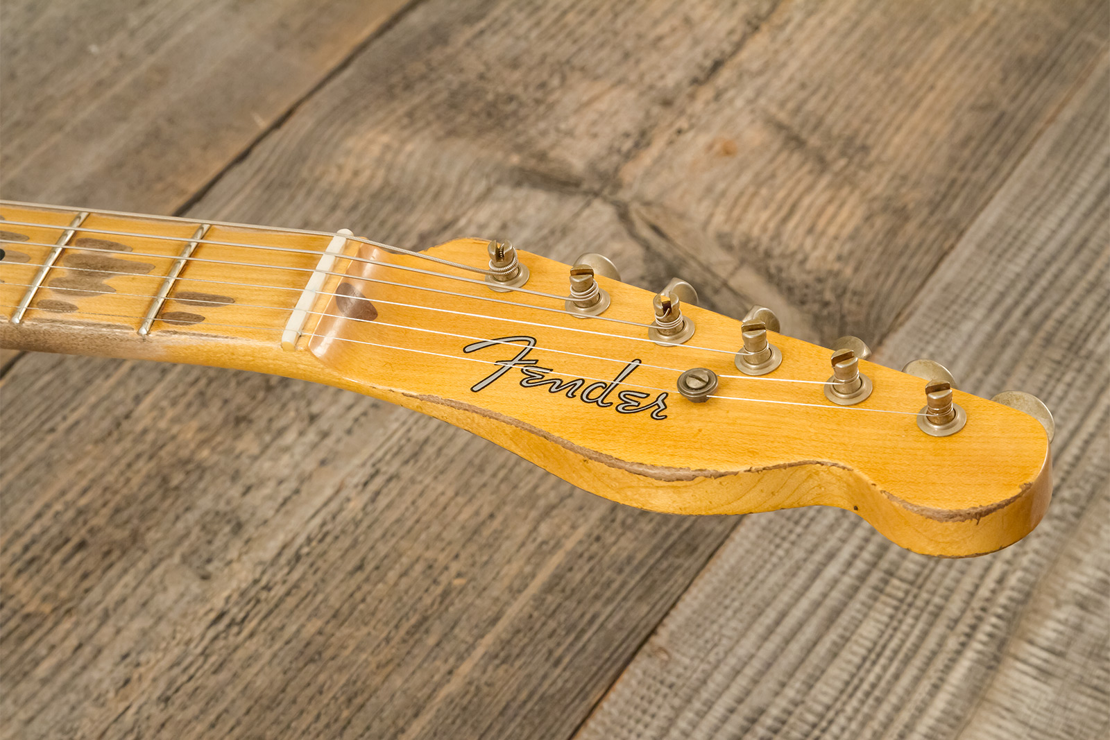 Fender Custom Shop Nocaster Tele 1951 2s Ht Mn #r137320 - Heavy Relic Natural Blonde - Str shape electric guitar - Variation 6