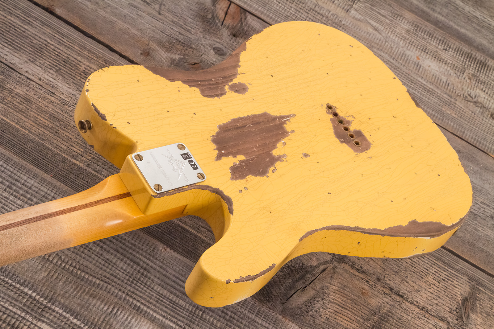 Fender Custom Shop Nocaster Tele 1951 2s Ht Mn #r137320 - Heavy Relic Natural Blonde - Str shape electric guitar - Variation 7