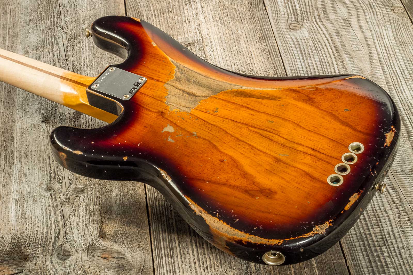 Fender Custom Shop Precision Bass 1955 Mn #r133839 - Heavy Relic 2-color Sunburst - Solid body electric bass - Variation 5