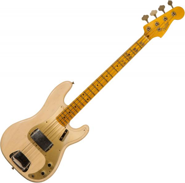 Solid body electric bass Fender Custom Shop 1957 Precision Bass #CZ547529 - Journeyman relic white blonde