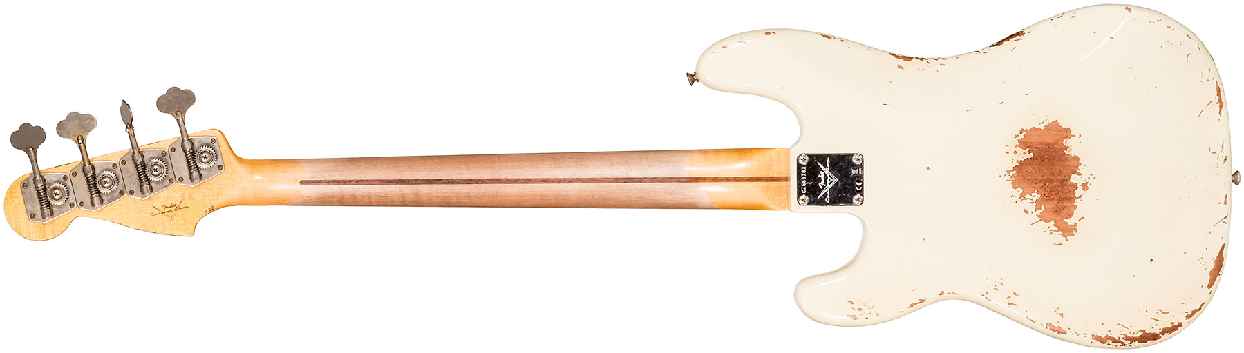 Fender Custom Shop Precision Bass 1958 Mn #cz569181 - Heavy Relic Vintage White - Solid body electric bass - Variation 1