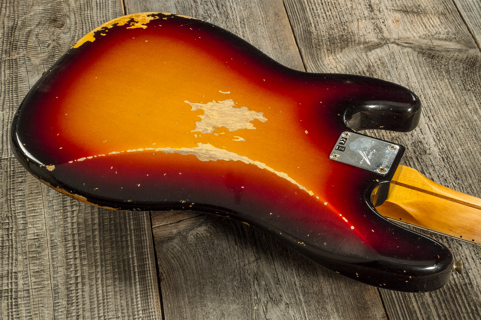Fender Custom Shop Precision Bass 1958 Mn #cz573256 - Heavy Relic 3-color Sunburst - Solid body electric bass - Variation 6
