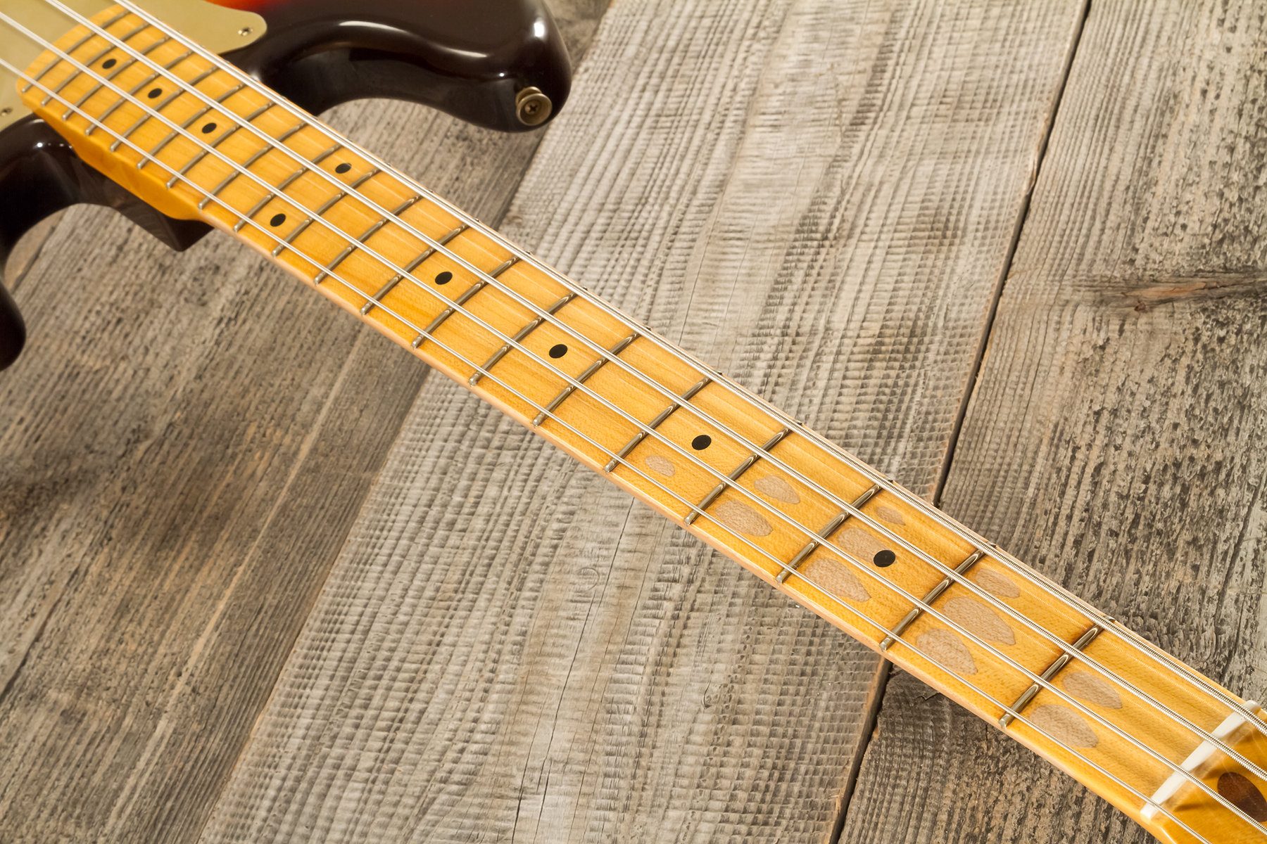 Fender Custom Shop Precision Bass 1958 Mn #cz578373 - Relic Chocolate 3-color Sunburst - Solid body electric bass - Variation 5