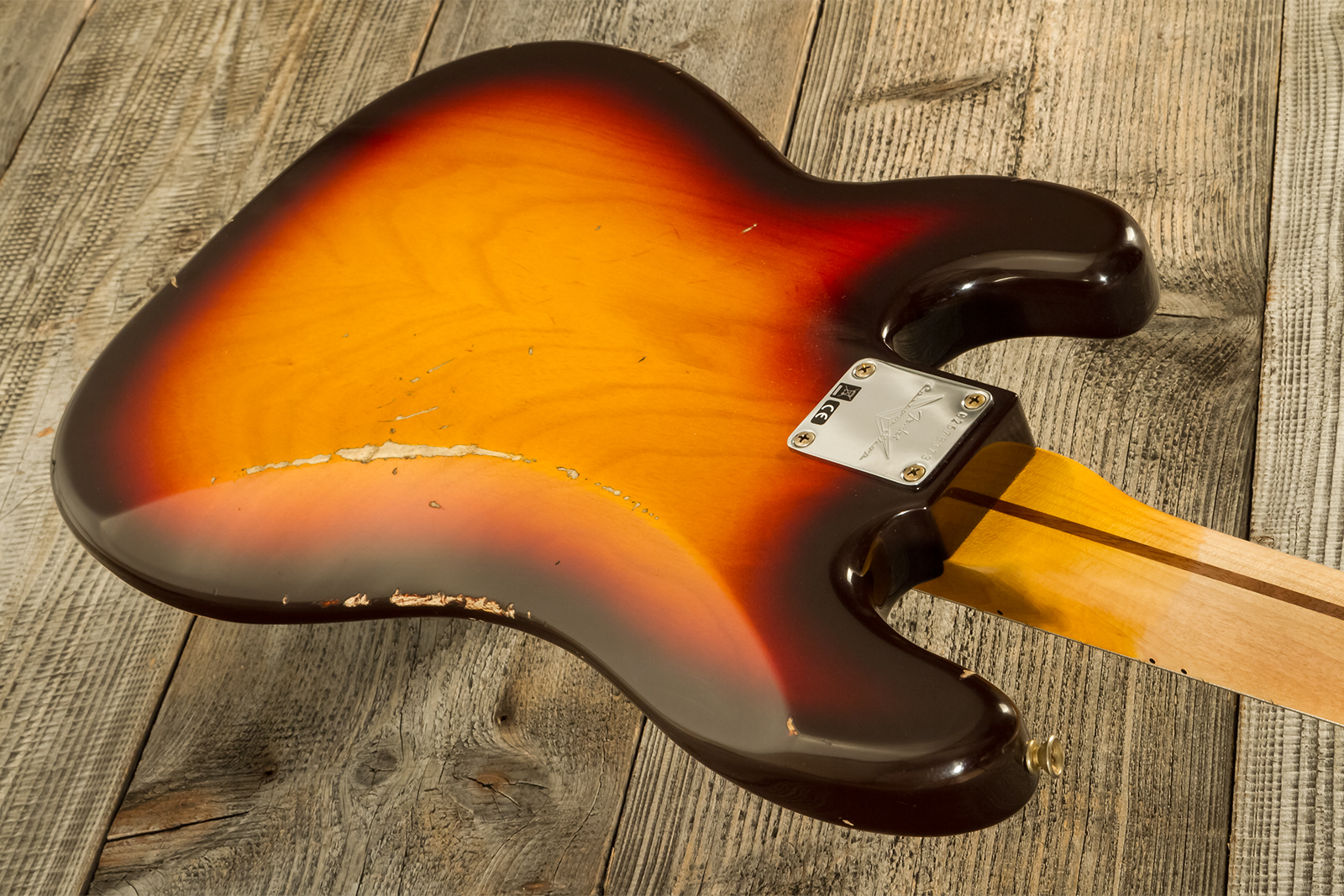 Fender Custom Shop Precision Bass 1958 Mn #cz578373 - Relic Chocolate 3-color Sunburst - Solid body electric bass - Variation 6