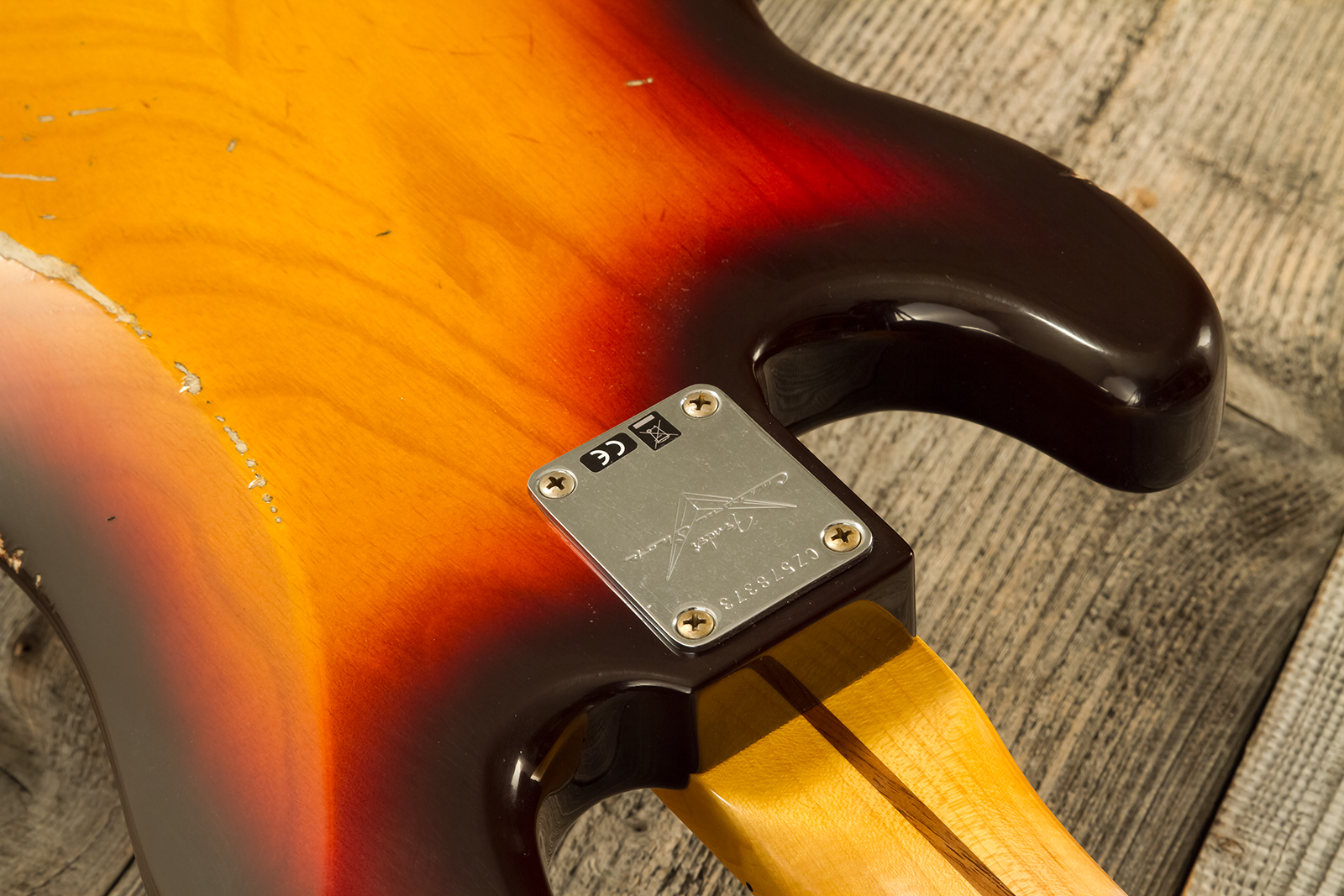 Fender Custom Shop Precision Bass 1958 Mn #cz578373 - Relic Chocolate 3-color Sunburst - Solid body electric bass - Variation 7