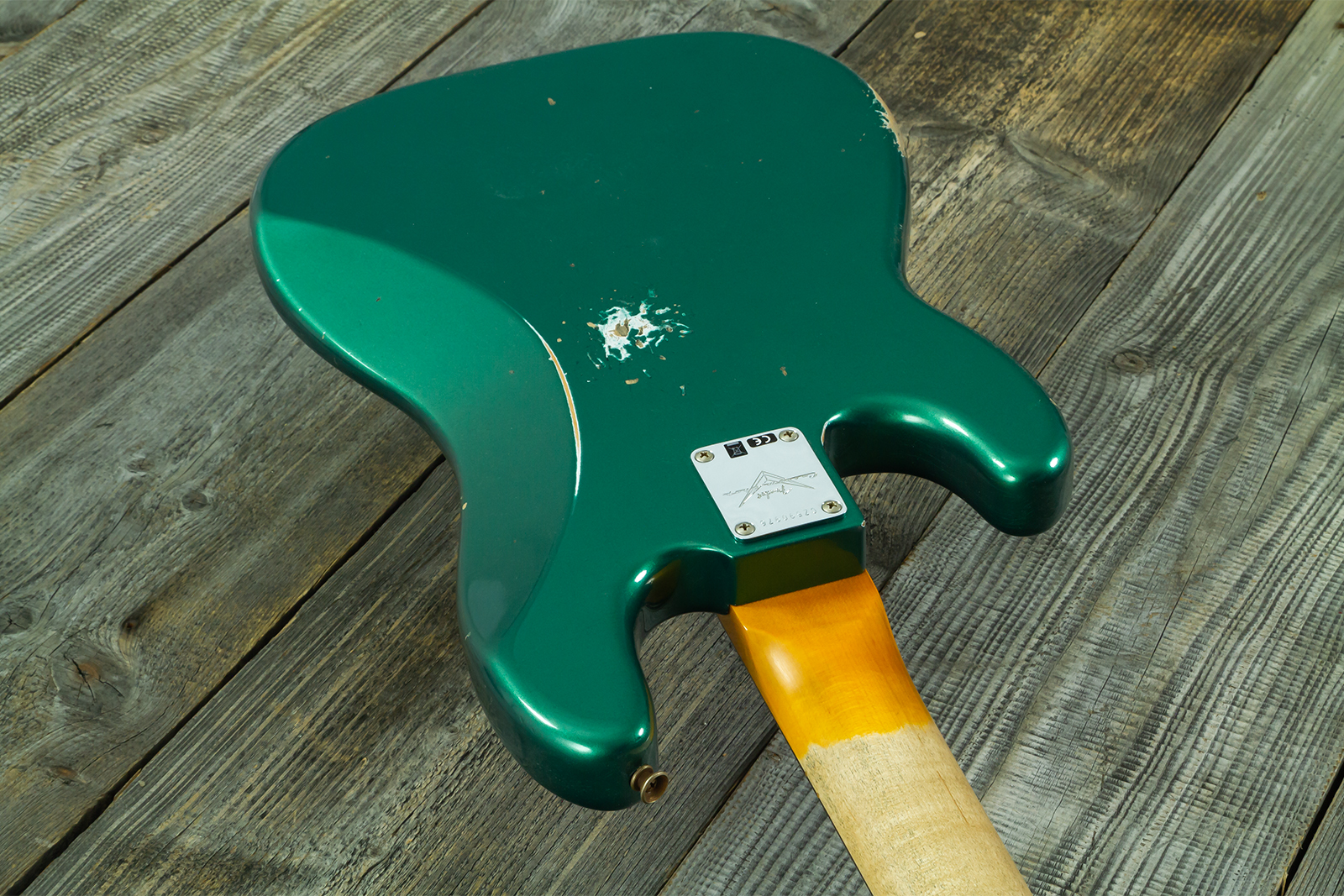 Fender Custom Shop Precision Bass 1960 Rw #cz590976 - Relic British Racing Green - Solid body electric bass - Variation 9