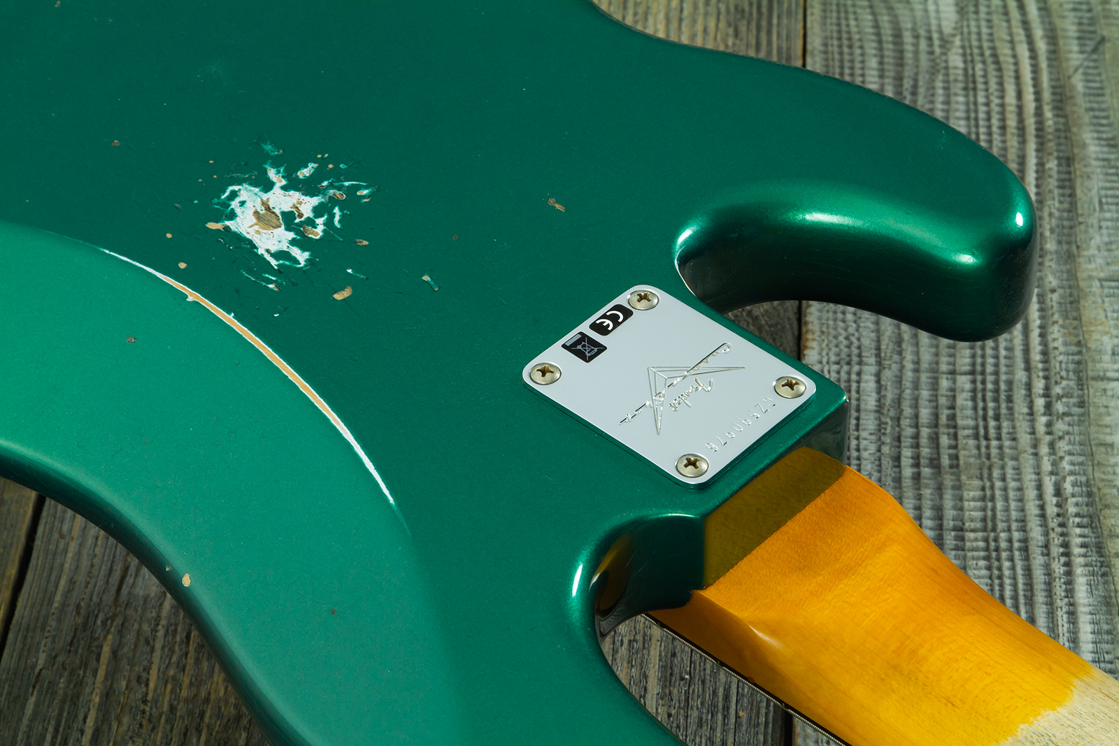 Fender Custom Shop Precision Bass 1960 Rw #cz590976 - Relic British Racing Green - Solid body electric bass - Variation 10