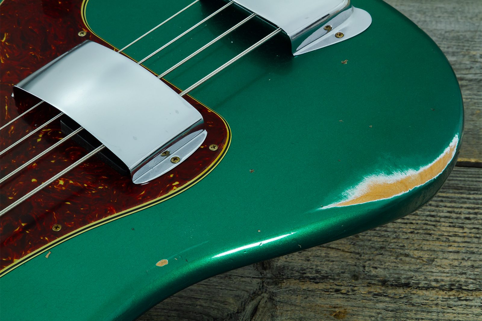 Fender Custom Shop Precision Bass 1960 Rw #cz590976 - Relic British Racing Green - Solid body electric bass - Variation 3