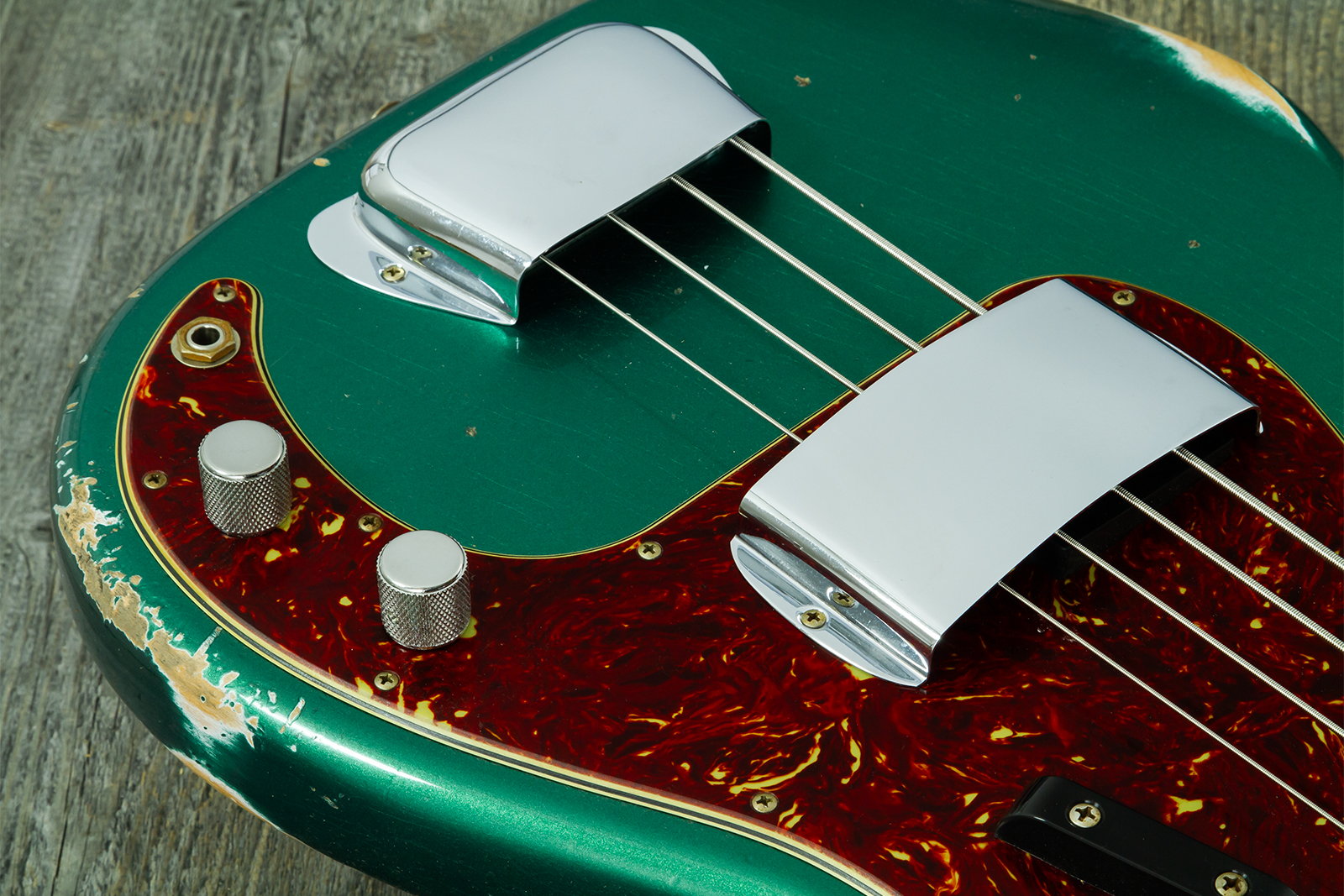 Fender Custom Shop Precision Bass 1960 Rw #cz590976 - Relic British Racing Green - Solid body electric bass - Variation 4