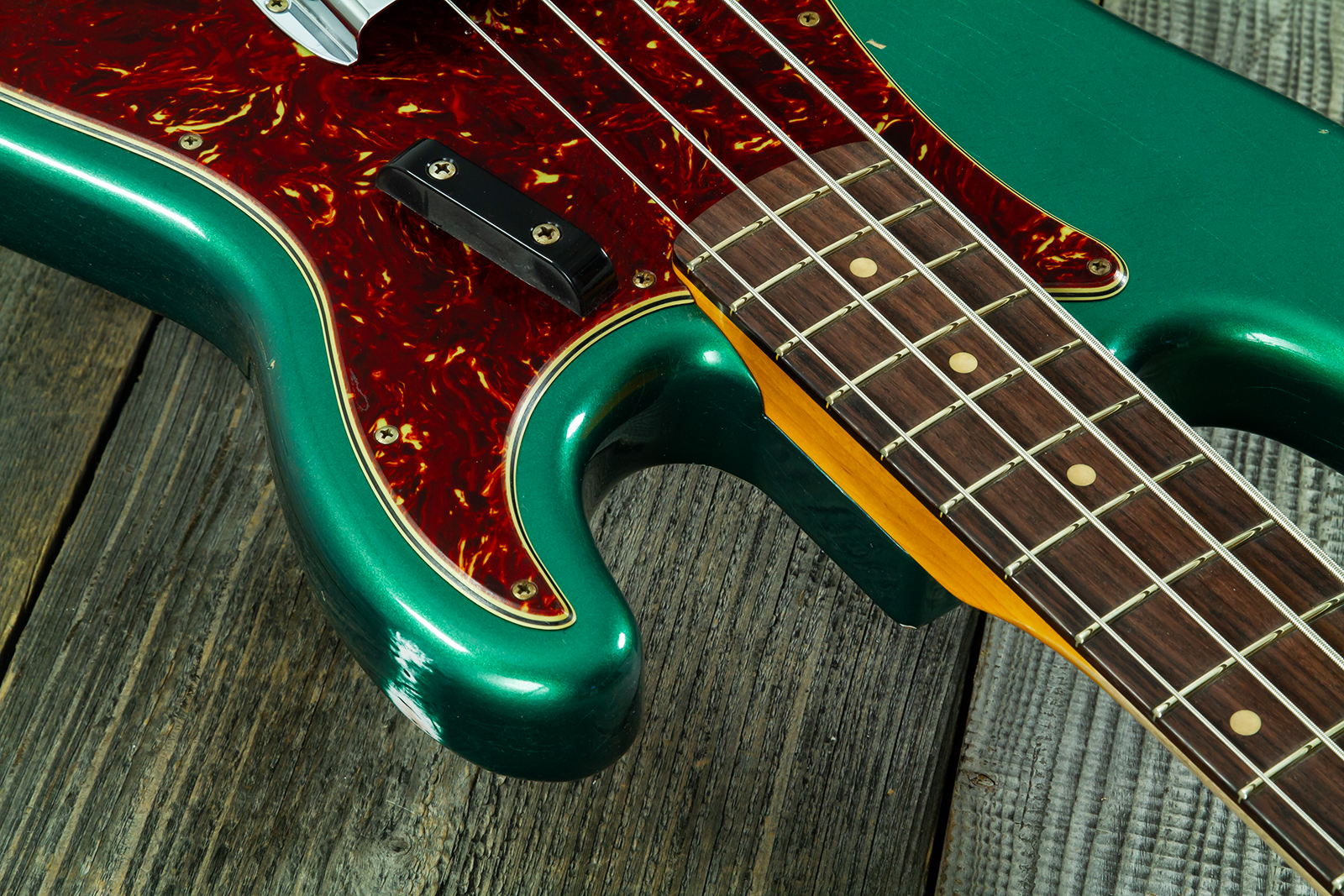 Fender Custom Shop Precision Bass 1960 Rw #cz590976 - Relic British Racing Green - Solid body electric bass - Variation 5