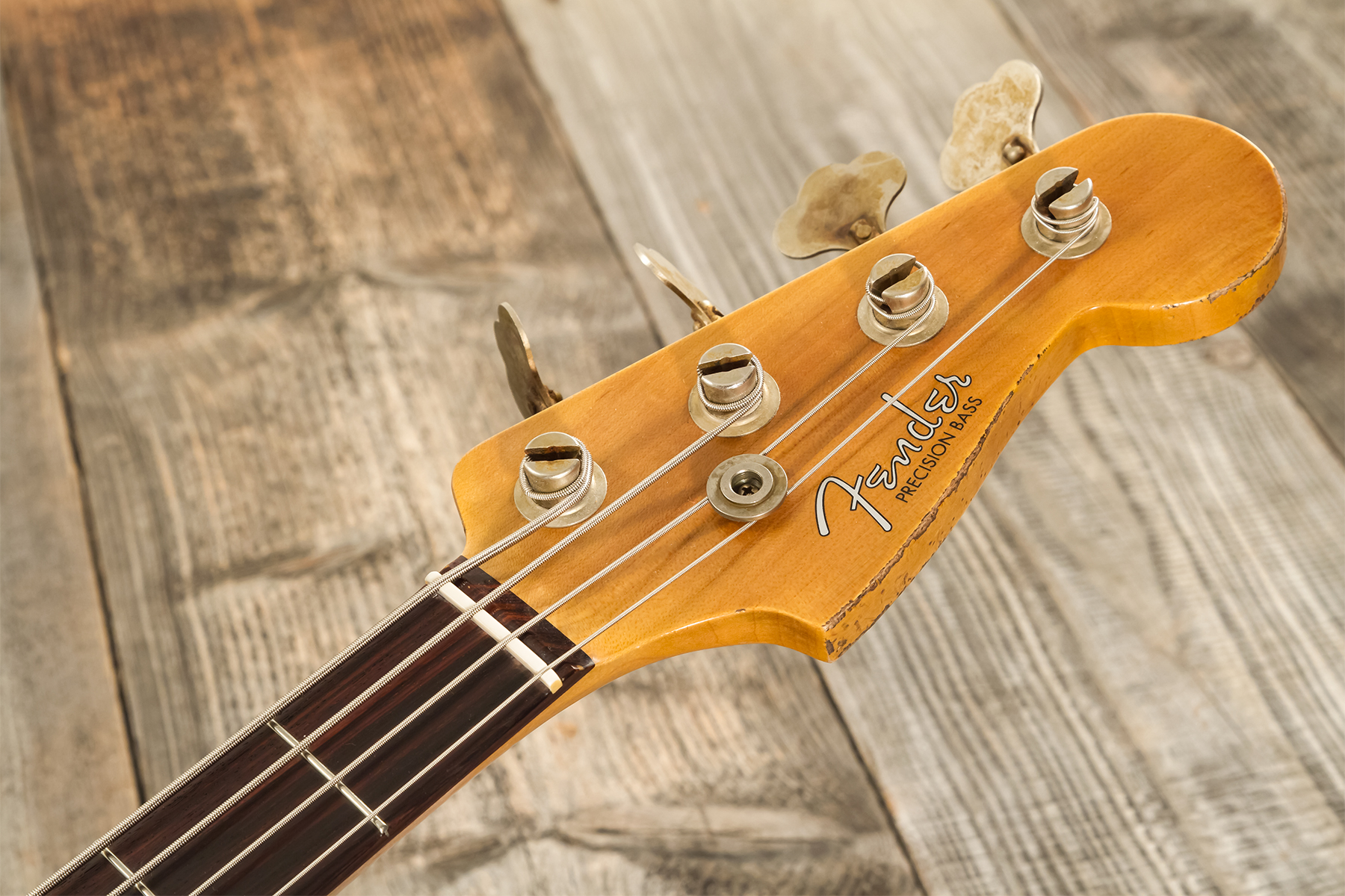Fender Custom Shop Precision Bass 1960 Rw #r139029 - Heavy Relic Olympic White - Solid body electric bass - Variation 10