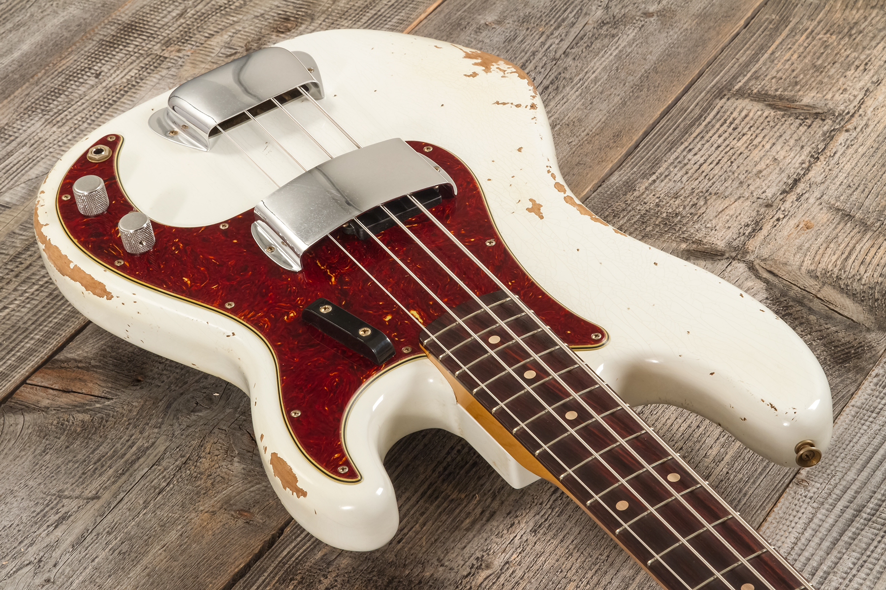 Fender Custom Shop Precision Bass 1960 Rw #r139029 - Heavy Relic Olympic White - Solid body electric bass - Variation 3