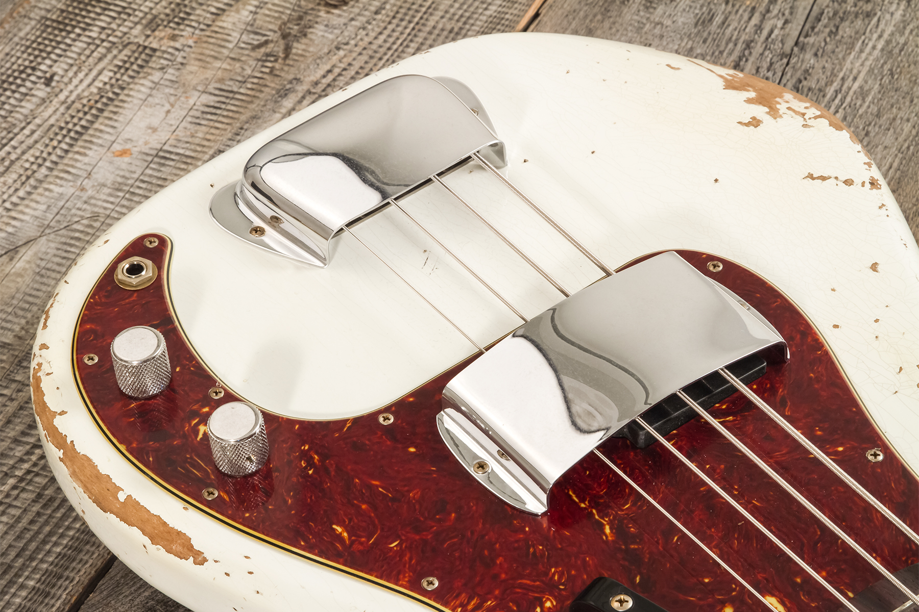 Fender Custom Shop Precision Bass 1960 Rw #r139029 - Heavy Relic Olympic White - Solid body electric bass - Variation 4