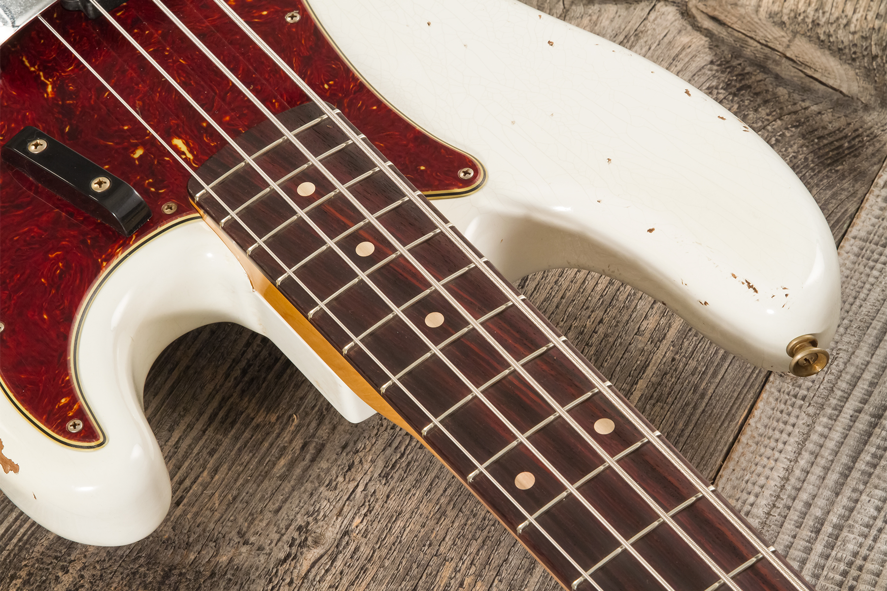 Fender Custom Shop Precision Bass 1960 Rw #r139029 - Heavy Relic Olympic White - Solid body electric bass - Variation 5