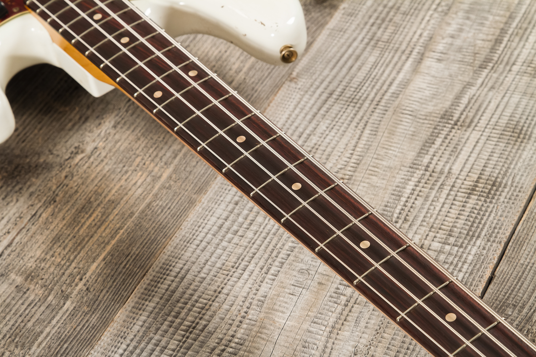 Fender Custom Shop Precision Bass 1960 Rw #r139029 - Heavy Relic Olympic White - Solid body electric bass - Variation 6