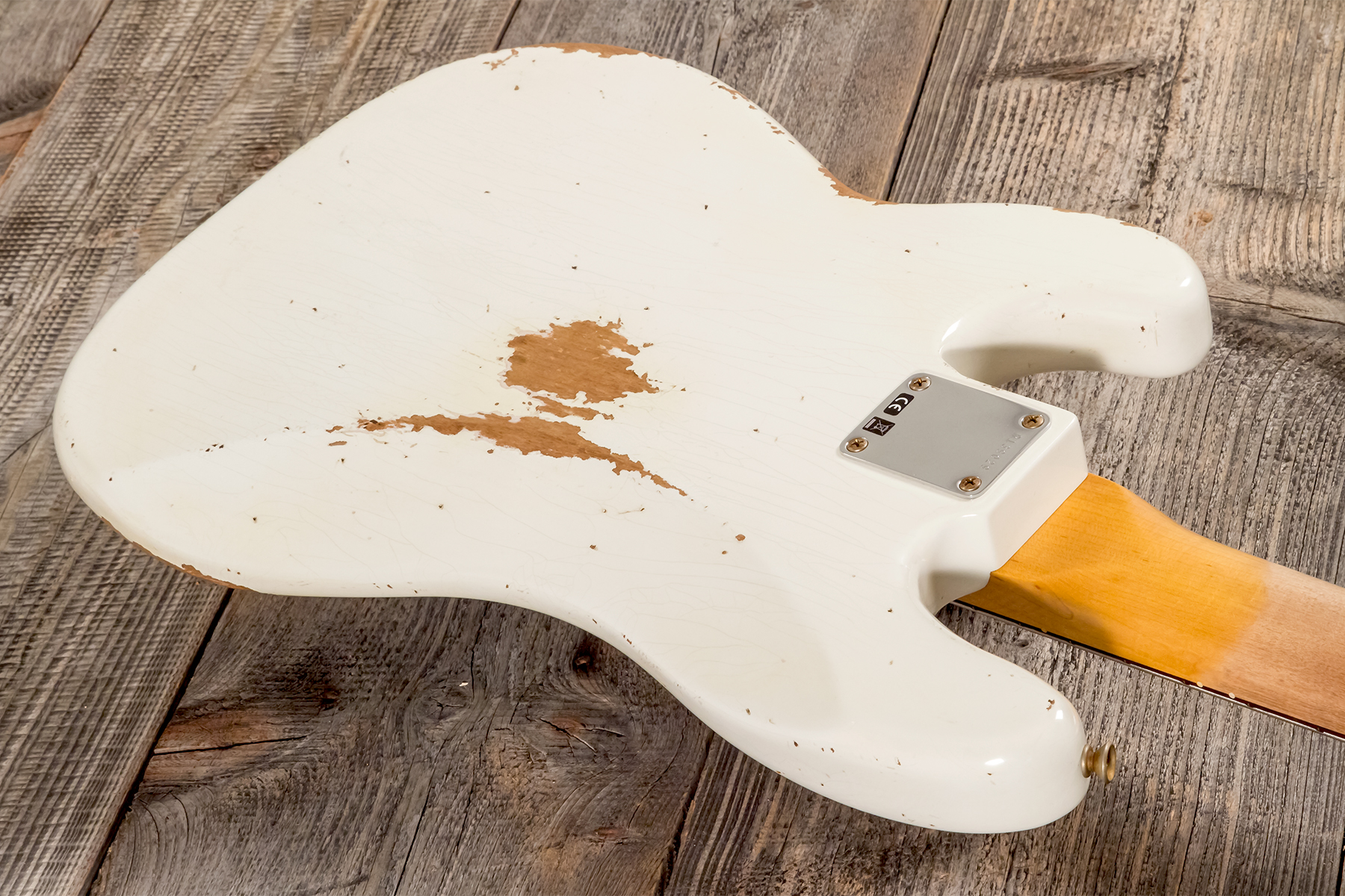 Fender Custom Shop Precision Bass 1960 Rw #r139029 - Heavy Relic Olympic White - Solid body electric bass - Variation 7
