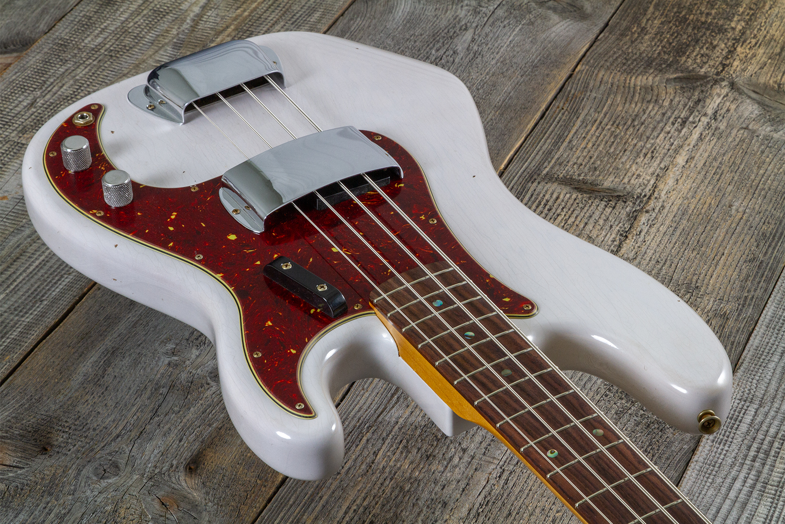 Fender Custom Shop Precision Bass 1960 Rw #r140276 - Journeyman Relic White Blonde - Solid body electric bass - Variation 2