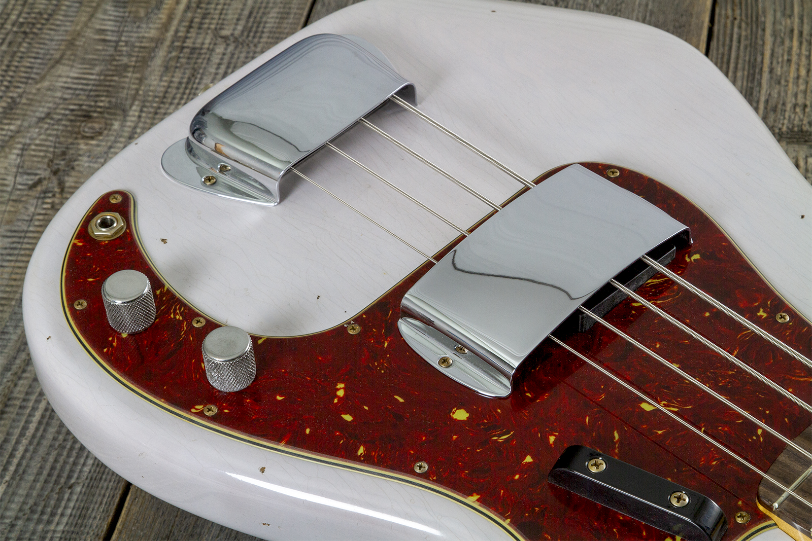 Fender Custom Shop Precision Bass 1960 Rw #r140276 - Journeyman Relic White Blonde - Solid body electric bass - Variation 3