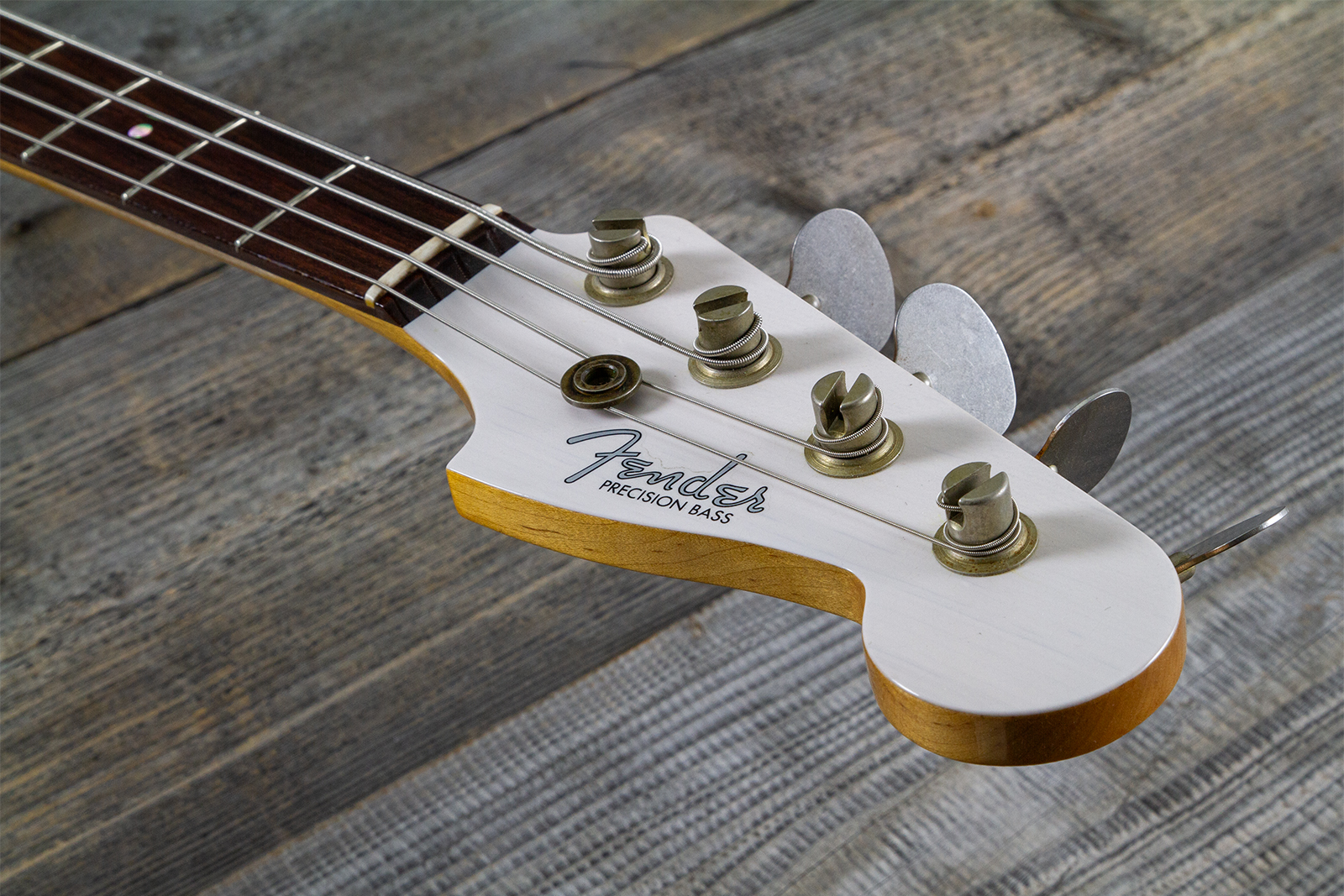 Fender Custom Shop Precision Bass 1960 Rw #r140276 - Journeyman Relic White Blonde - Solid body electric bass - Variation 6