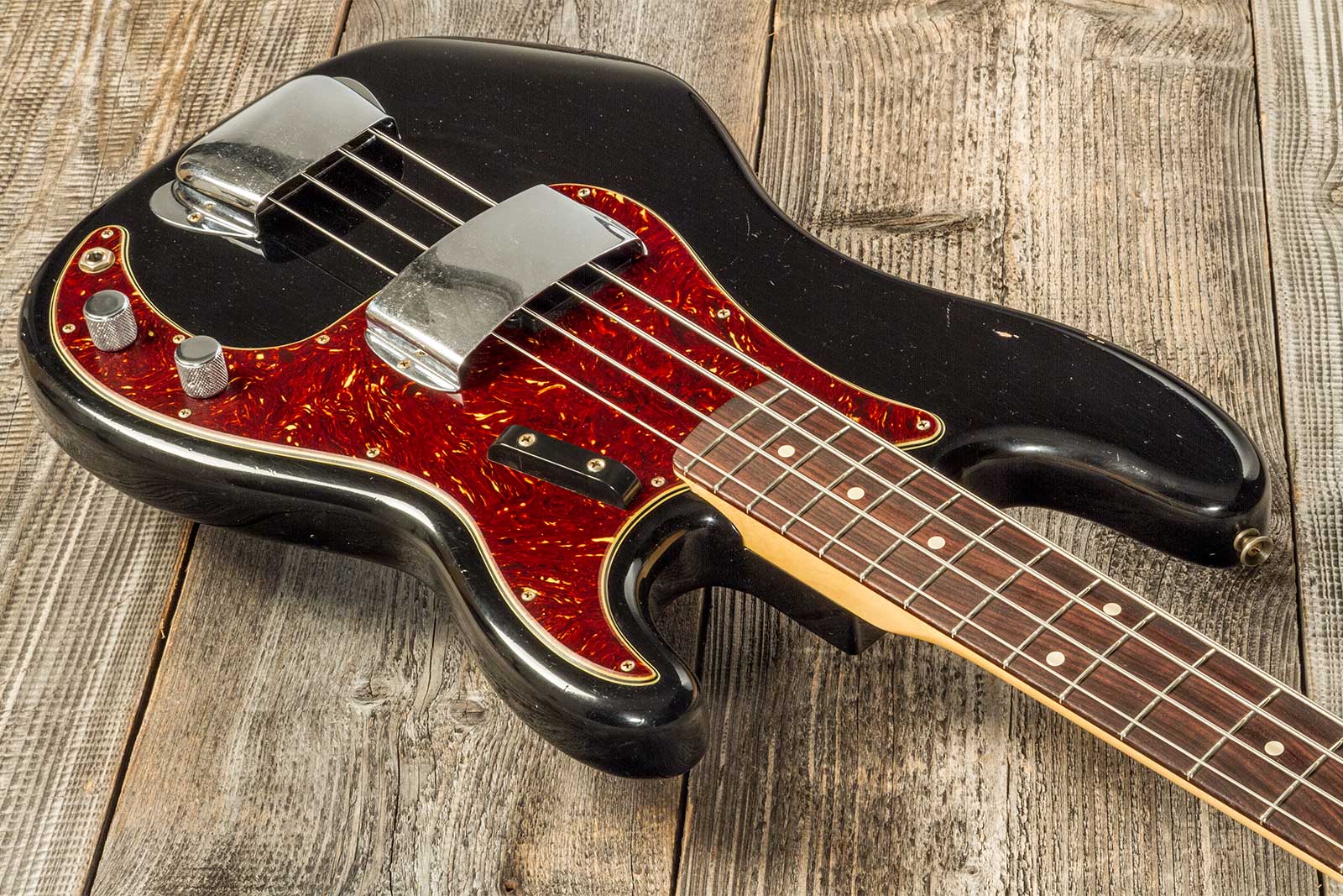 Fender Custom Shop Precision Bass 1962 Rw #r133798 - Journey Man Relic Black - Solid body electric bass - Variation 2