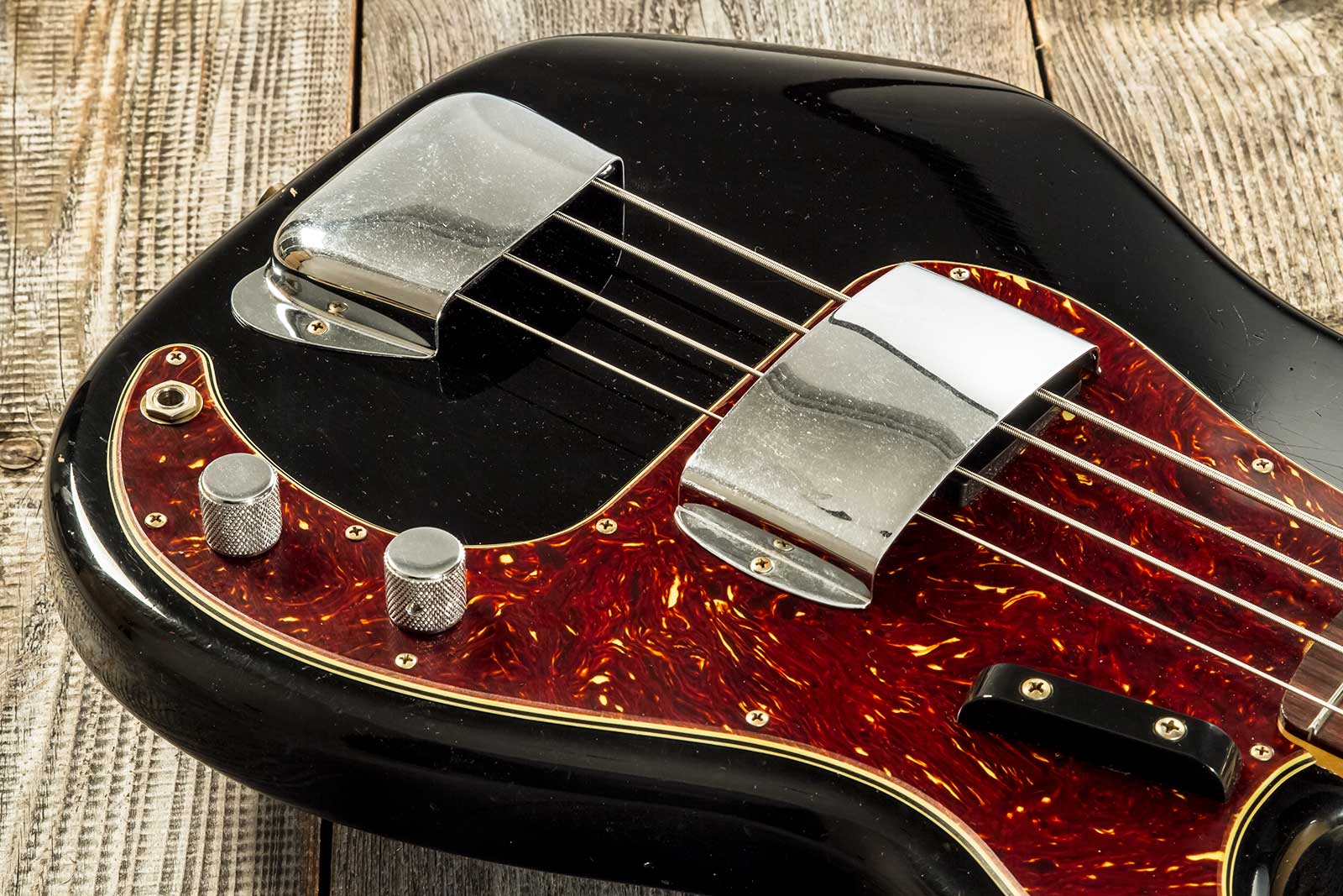 Fender Custom Shop Precision Bass 1962 Rw #r133798 - Journey Man Relic Black - Solid body electric bass - Variation 3