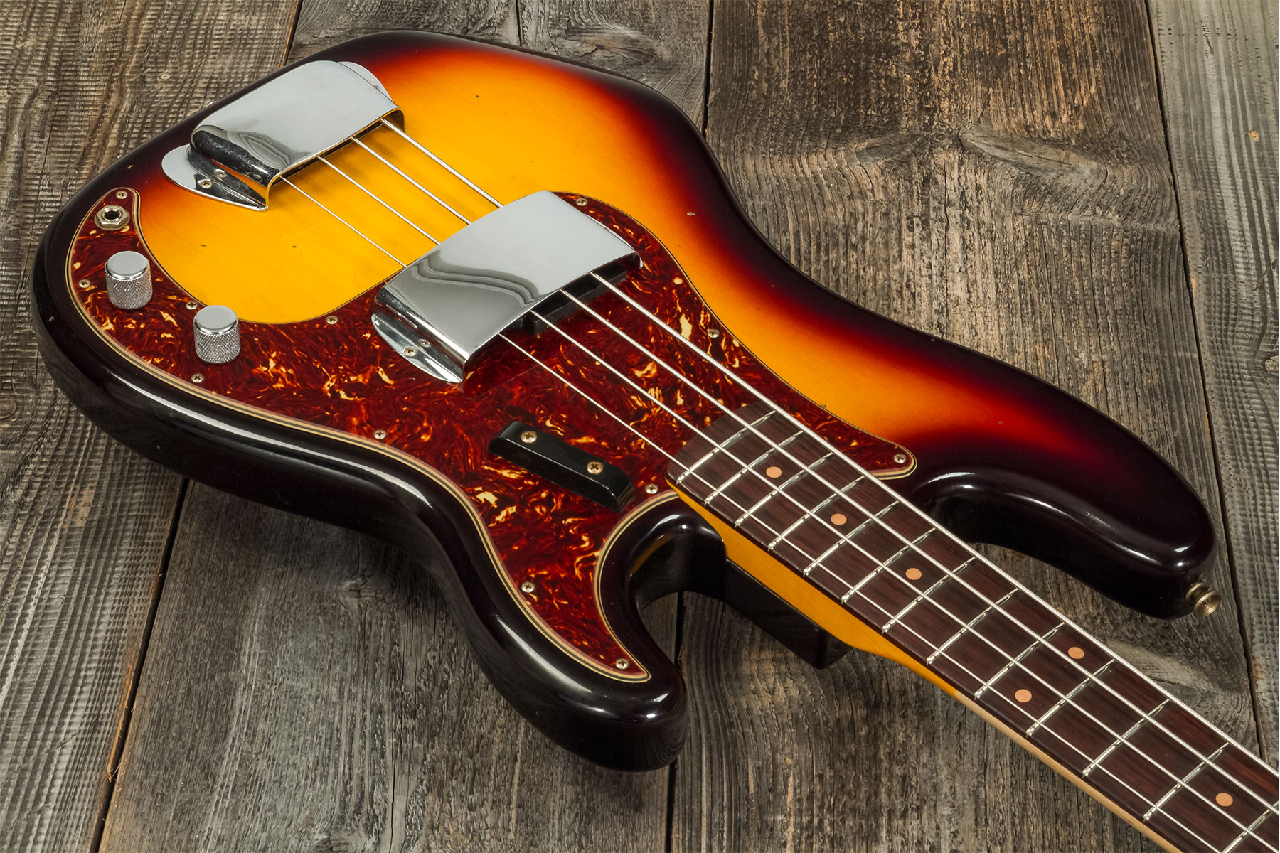 Fender Custom Shop Precision Bass 1963 Rw #cz56919 - Journeyman Relic 3-color Sunburst - Solid body electric bass - Variation 2