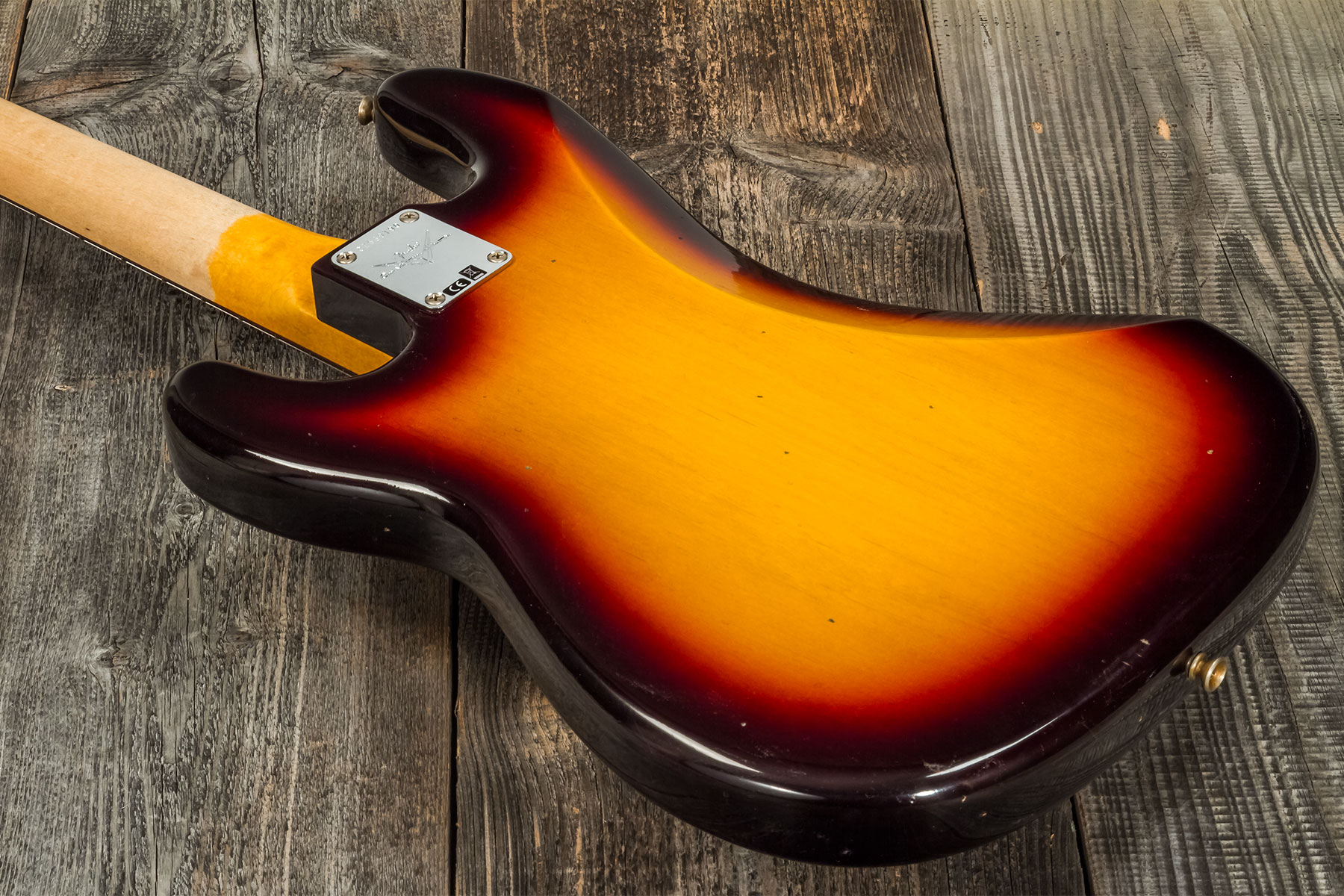 Fender Custom Shop Precision Bass 1963 Rw #cz56919 - Journeyman Relic 3-color Sunburst - Solid body electric bass - Variation 6