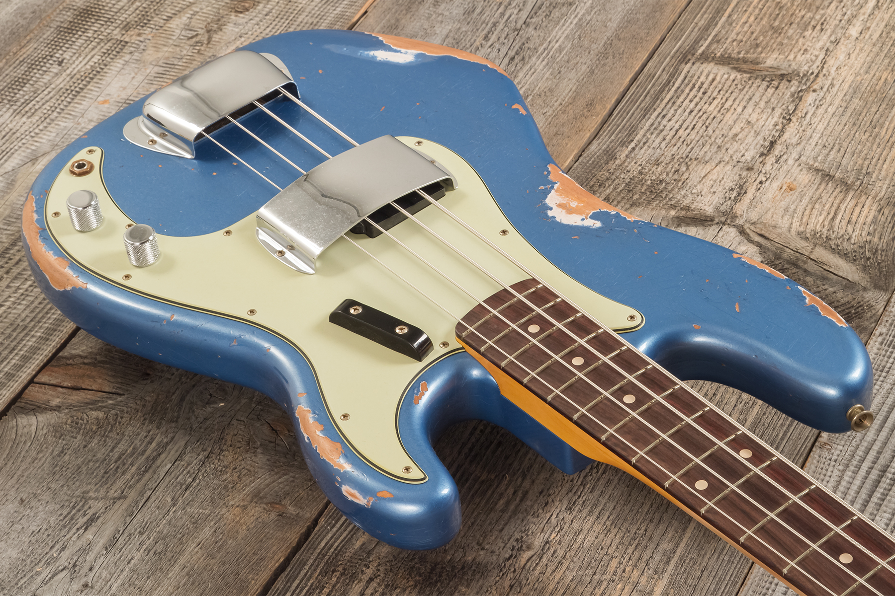 Fender Custom Shop Precision Bass 1964 Rw #r135935 - Heavy Relic Lake Placid Blue - Solid body electric bass - Variation 2