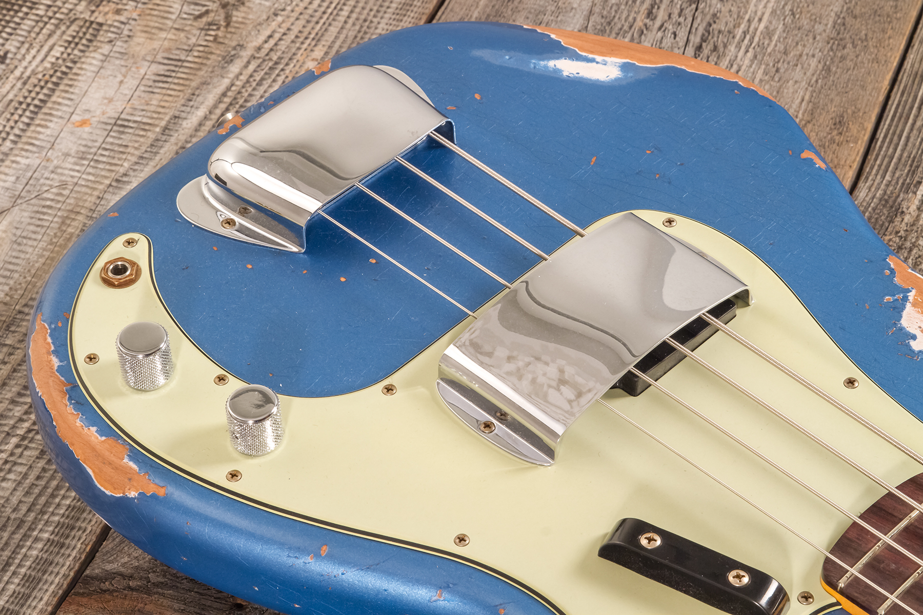Fender Custom Shop Precision Bass 1964 Rw #r135935 - Heavy Relic Lake Placid Blue - Solid body electric bass - Variation 3