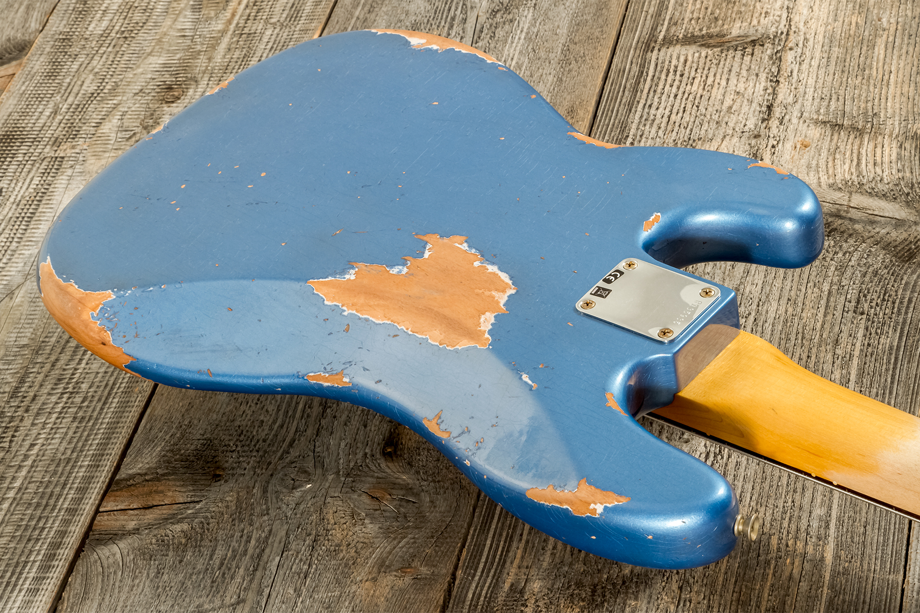 Fender Custom Shop Precision Bass 1964 Rw #r135935 - Heavy Relic Lake Placid Blue - Solid body electric bass - Variation 5