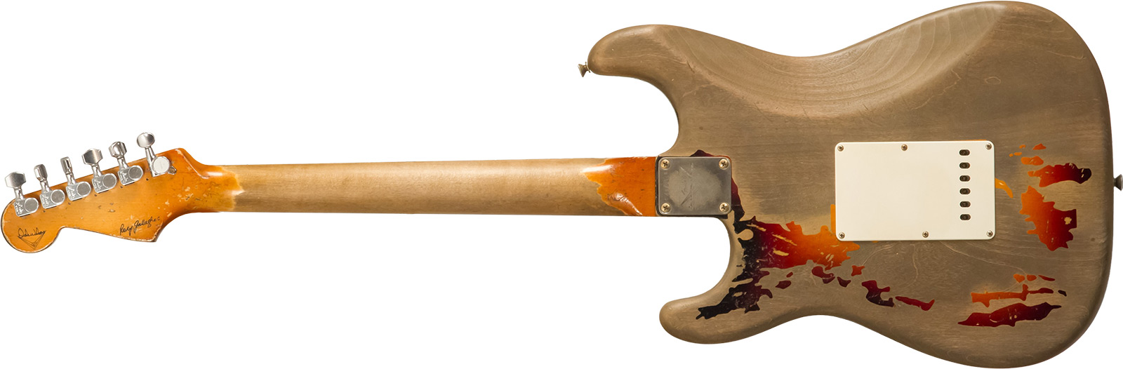 Fender Custom Shop Rory Gallagher Strat Masterbuilt D.wilson Signature 3s Trem Rw #cz574478 - Heavy Relic 3-color Sunburst - Str shape electric guitar