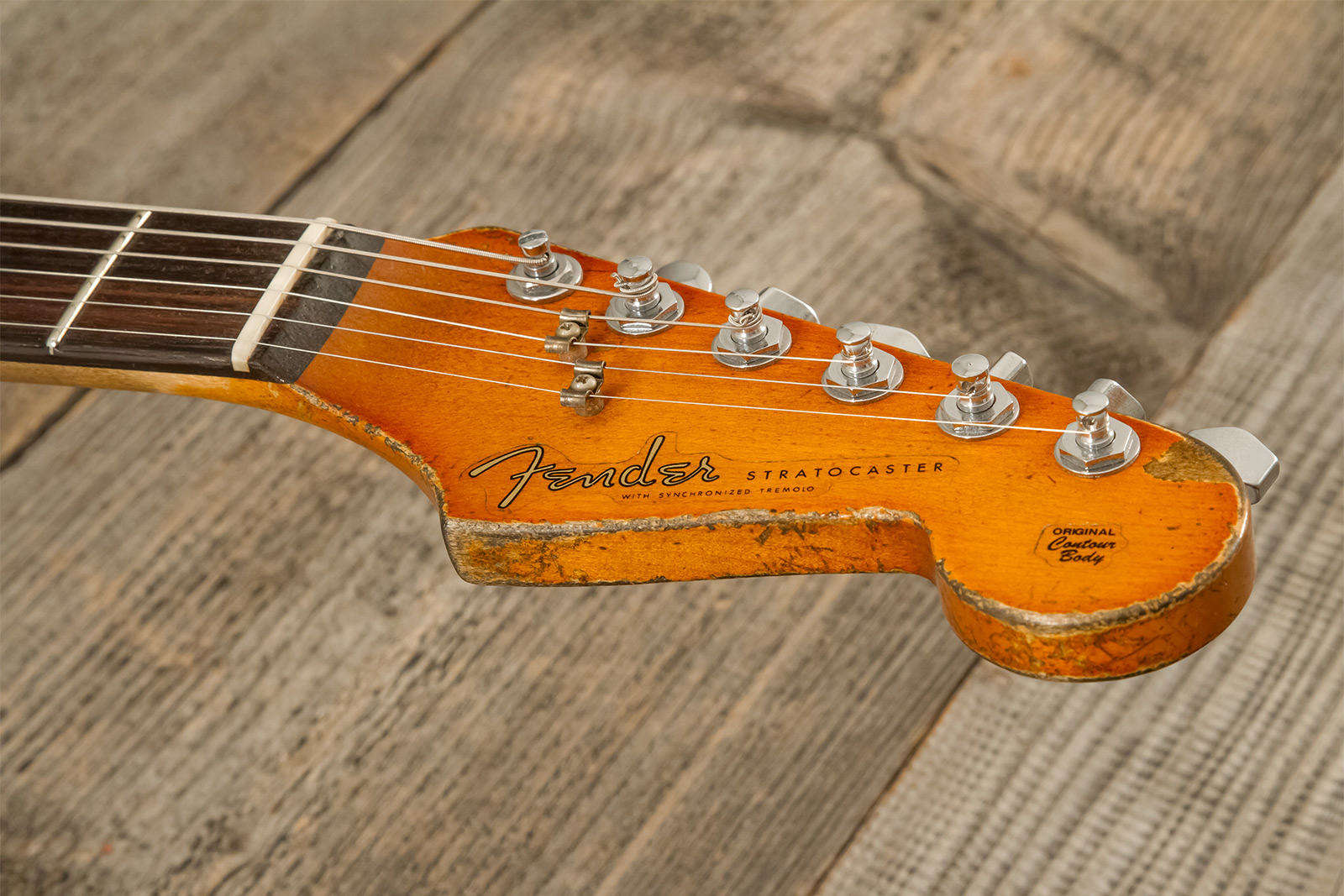 Fender Custom Shop Rory Gallagher Strat Masterbuilt D.wilson Signature 3s Trem Rw #cz574478 - Heavy Relic 3-color Sunburst - Str shape electric guitar