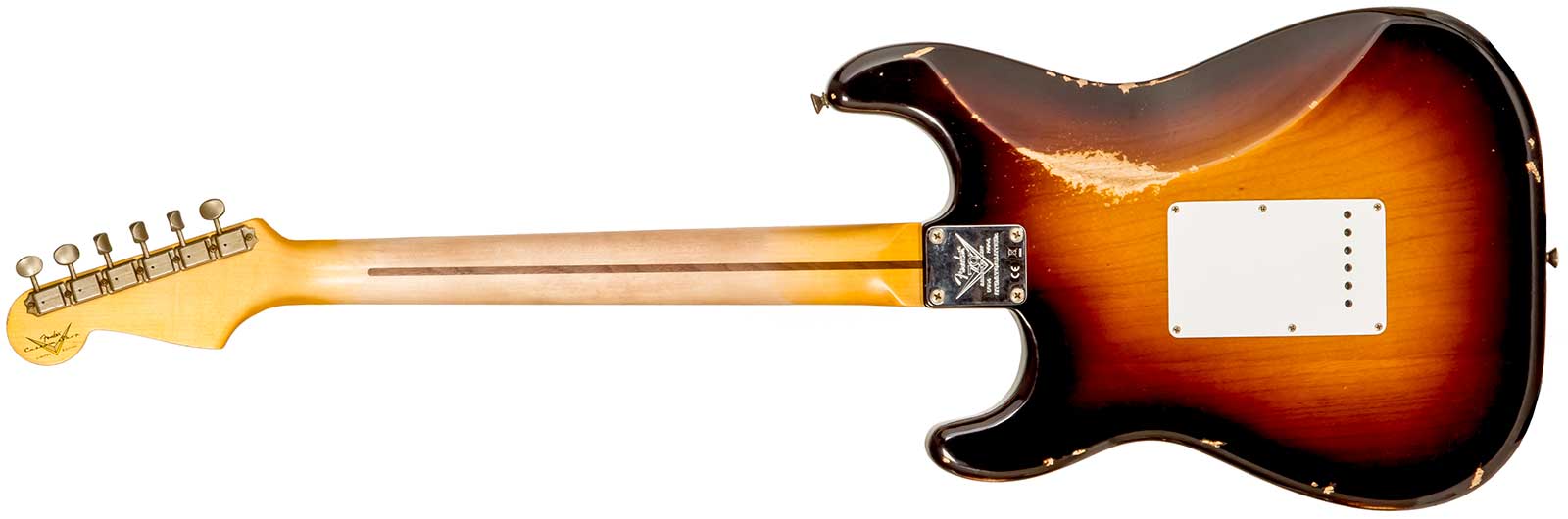 Fender Custom Shop Strat 1954 70th Anniv. 3s Trem Mn #xn4158 - Relic Wide-fade 2-color Sunburst - Str shape electric guitar - Variation 1