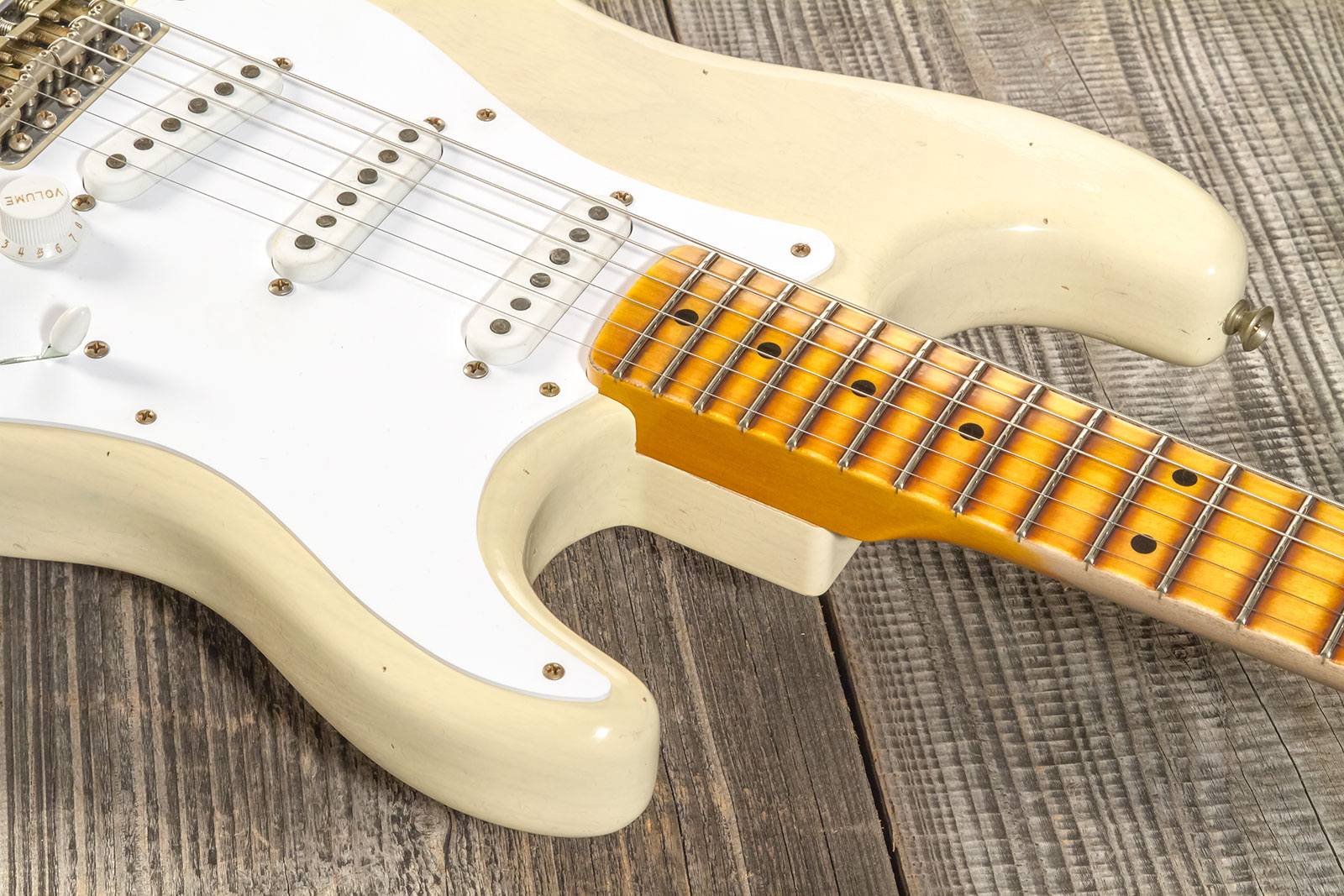 Fender Custom Shop Strat 1954 70th Anniv. 3s Trem Mn #xn4159 - Journeyman Relic Vintage Blonde - Str shape electric guitar - Variation 4