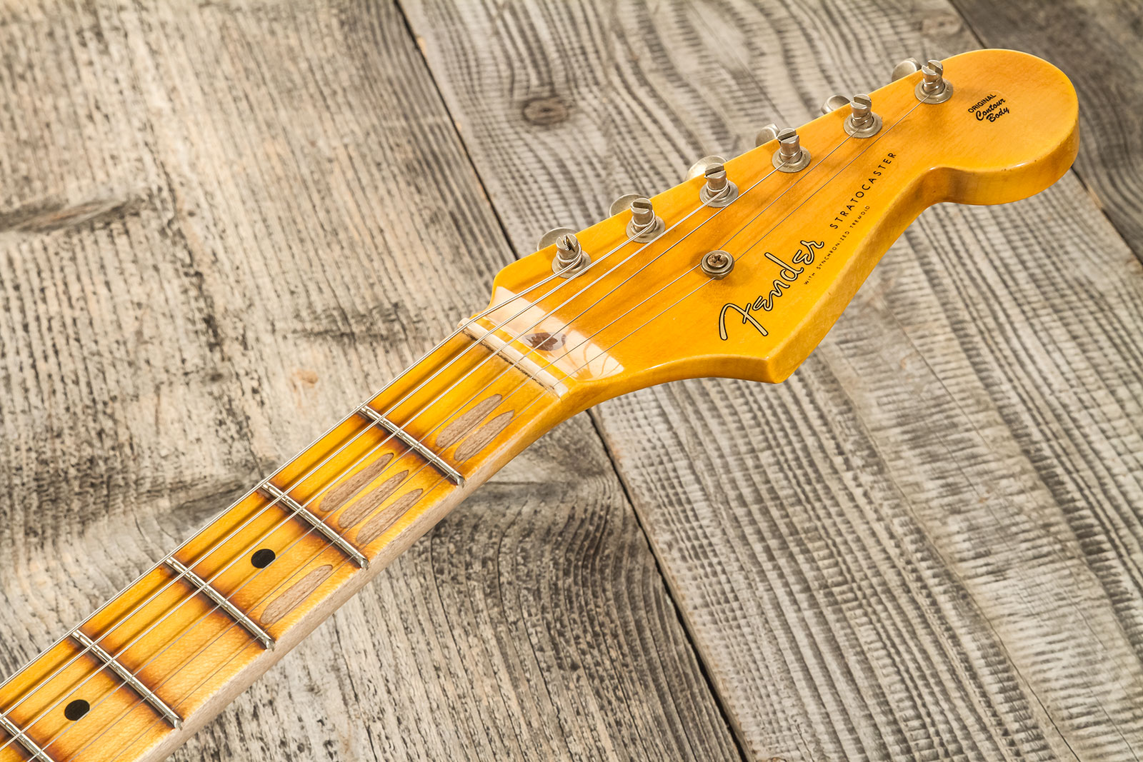 Fender Custom Shop Strat 1954 70th Anniv. 3s Trem Mn #xn4159 - Journeyman Relic Vintage Blonde - Str shape electric guitar - Variation 7