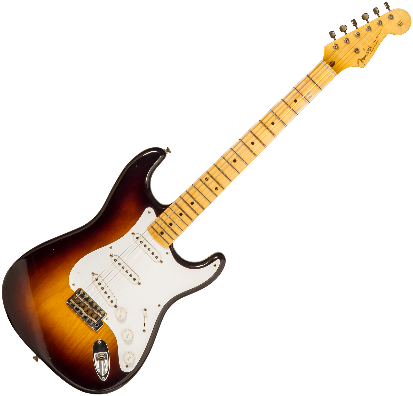 Fender Custom Shop Strat 1954 70th Anniv. 3s Trem Mn #xn4193 - Journeyman Relic Wide-fade 2-color Sunburst - Str shape electric guitar - Variation 1