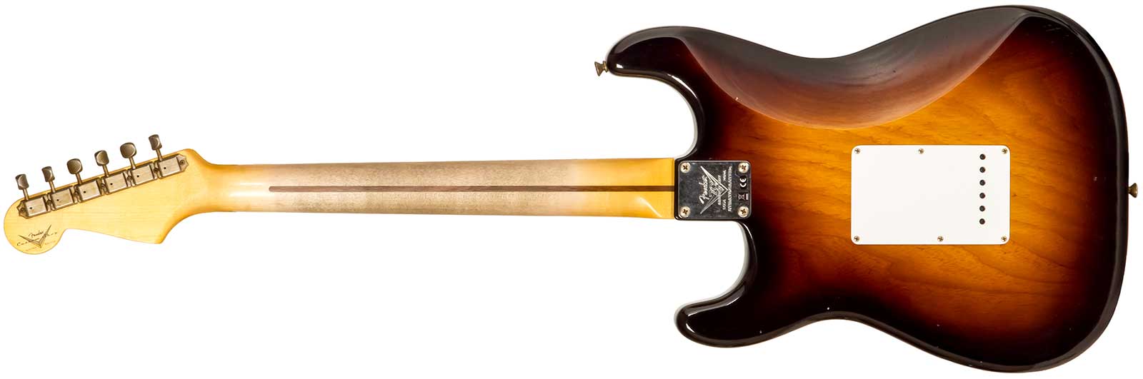 Fender Custom Shop Strat 1954 70th Anniv. 3s Trem Mn #xn4193 - Journeyman Relic Wide-fade 2-color Sunburst - Str shape electric guitar - Variation 2