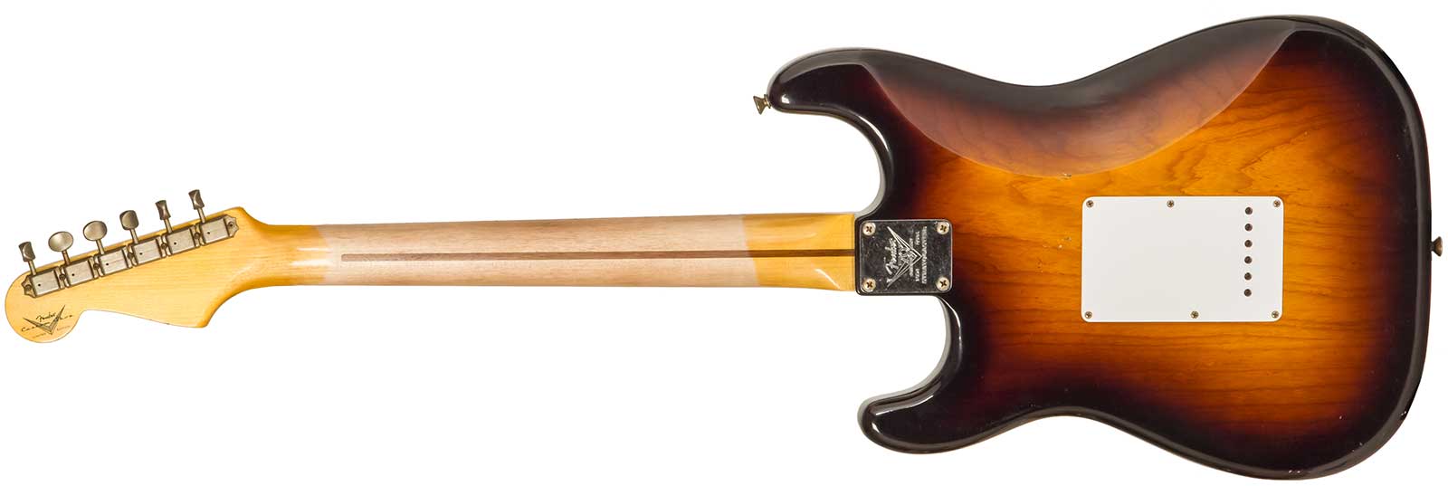 Fender Custom Shop Strat 1954 70th Anniv. 3s Trem Mn #xn4199 - Journeyman Relic Wide-fade 2-color Sunburst - Str shape electric guitar - Variation 1