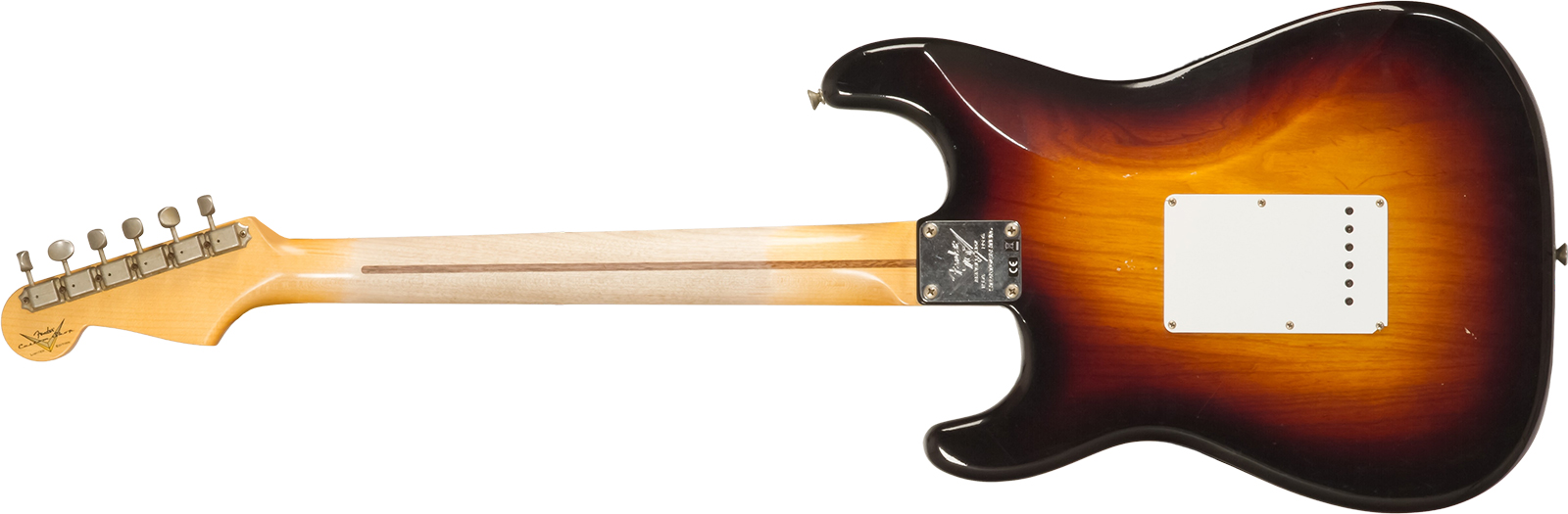 Fender Custom Shop Strat 1954 70th Anniv. 3s Trem Mn #xn4241 - Journeyman Relic Wide-fade 2-color Sunburst - Str shape electric guitar - Variation 1