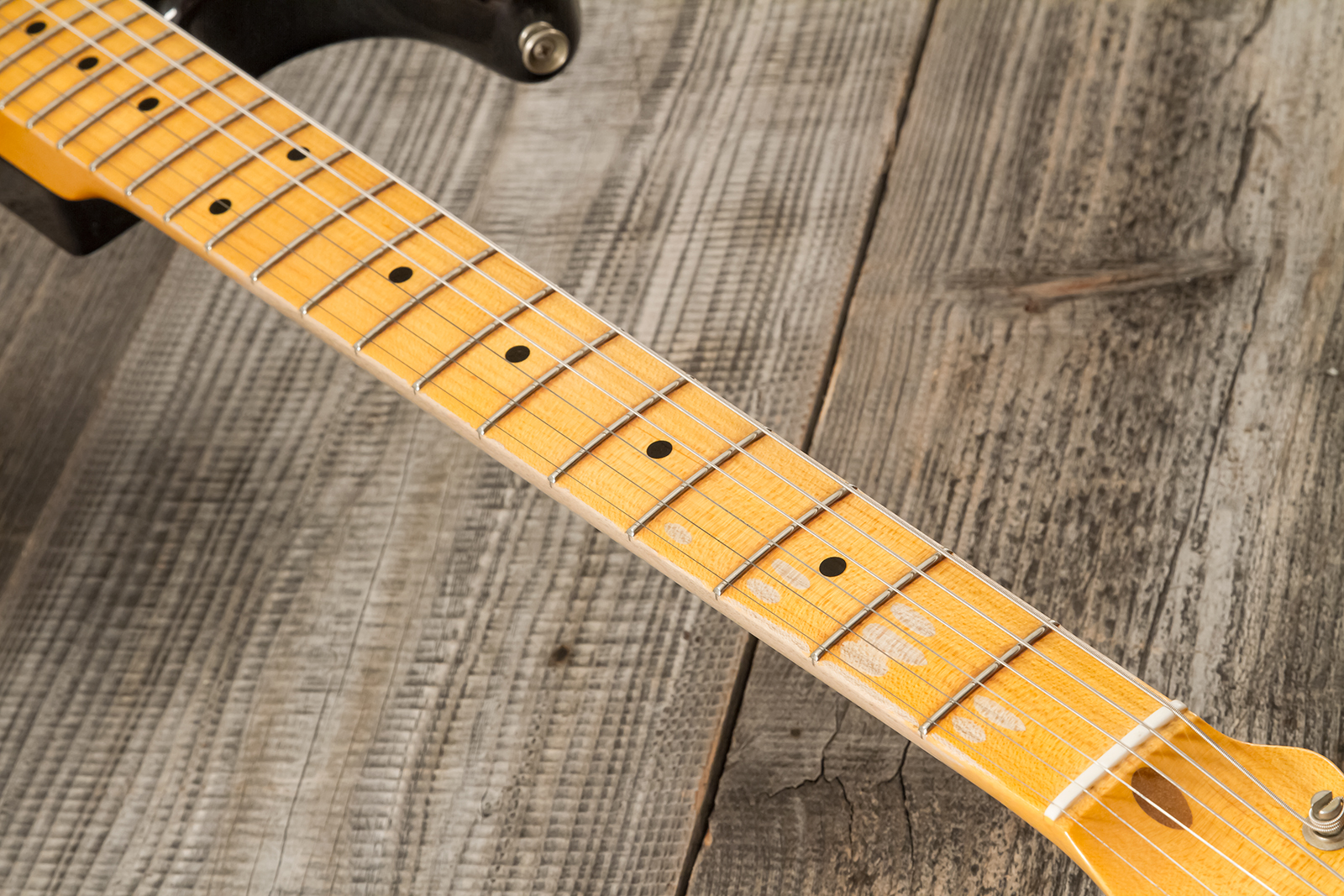 Fender Custom Shop Strat 1954 70th Anniv. 3s Trem Mn #xn4241 - Journeyman Relic Wide-fade 2-color Sunburst - Str shape electric guitar - Variation 5