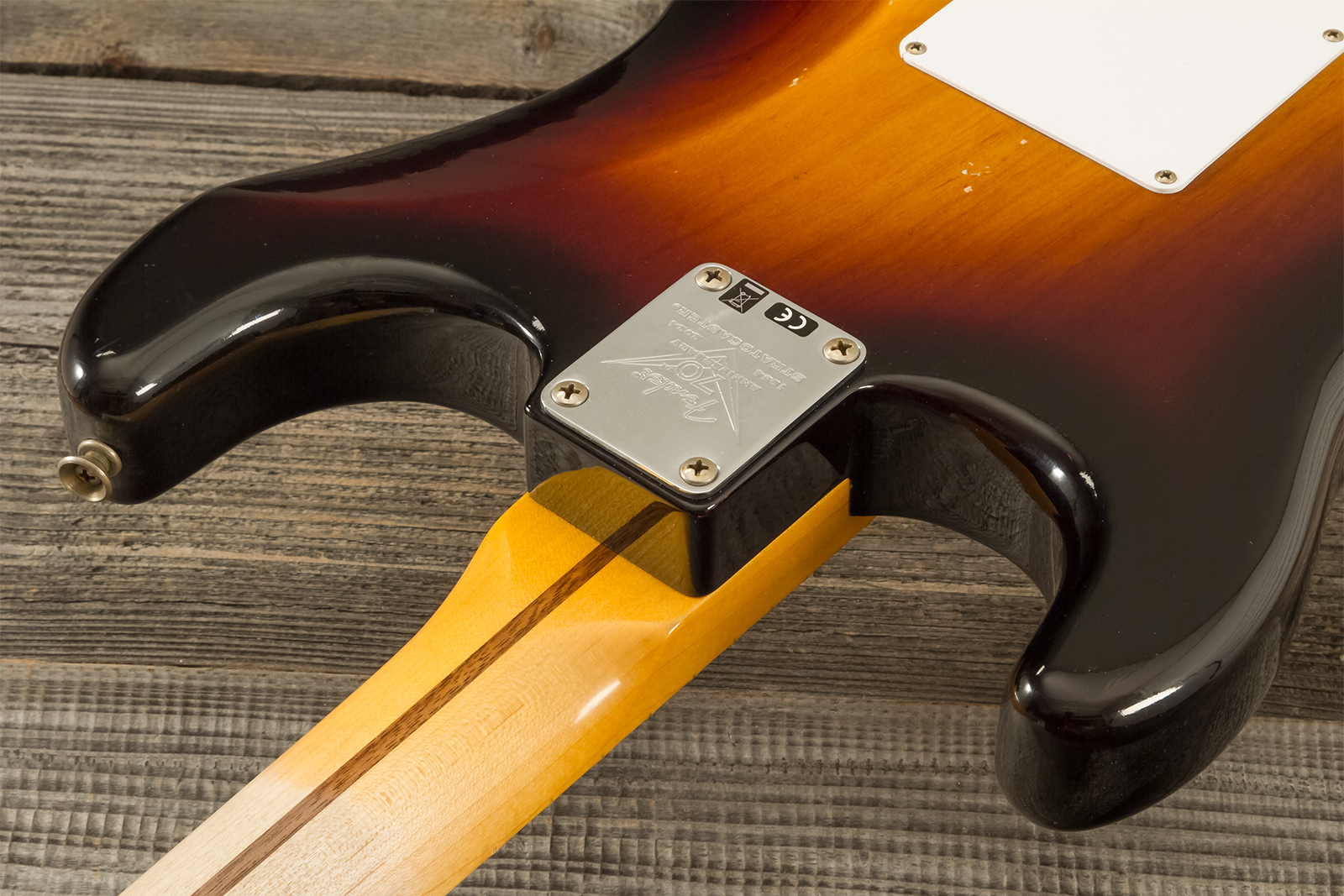 Fender Custom Shop Strat 1954 70th Anniv. 3s Trem Mn #xn4241 - Journeyman Relic Wide-fade 2-color Sunburst - Str shape electric guitar - Variation 7