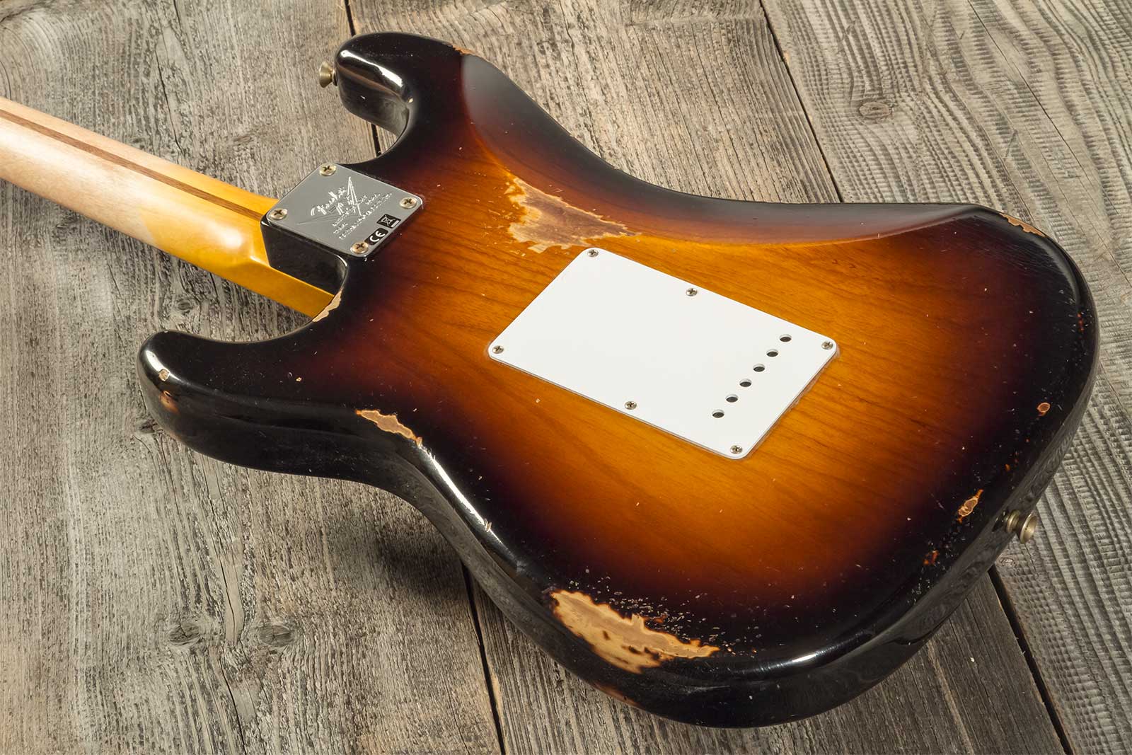 Fender Custom Shop Strat 1954 70th Anniv. 3s Trem Mn #xn4316 - Relic Wide Fade 2-color Sunburst - Str shape electric guitar - Variation 5