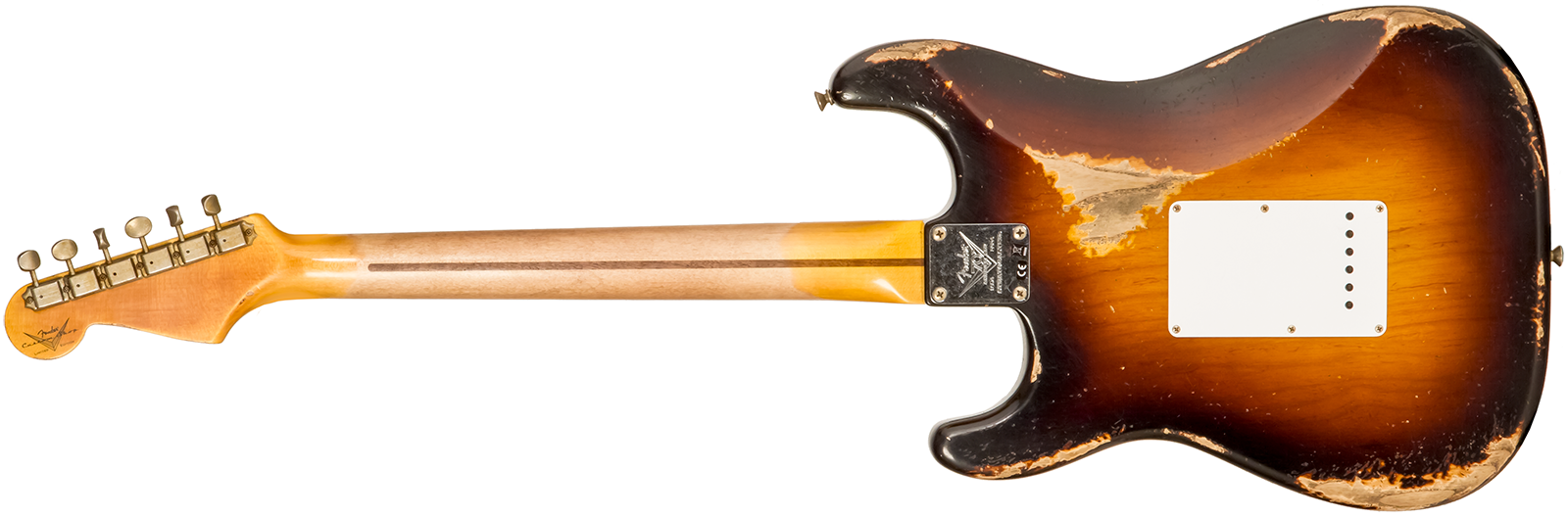 Fender Custom Shop Strat 1954 70th Anniv. 3s Trem Mn #xn4324 - Heavy Relic Wide Fade 2-color Sunburst - Str shape electric guitar - Variation 1
