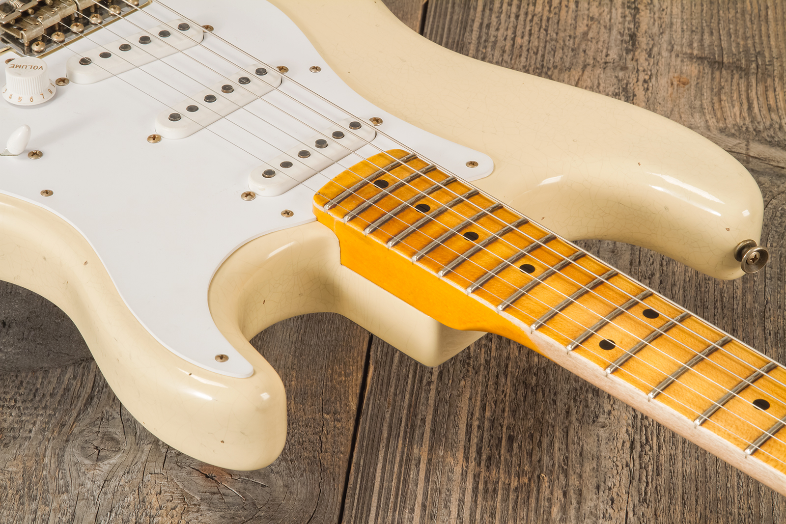 Fender Custom Shop Strat 1954 70th Anniv. 3s Trem Mn #xn4409 - Journeyman Relic Vintage Blonde - Str shape electric guitar - Variation 4