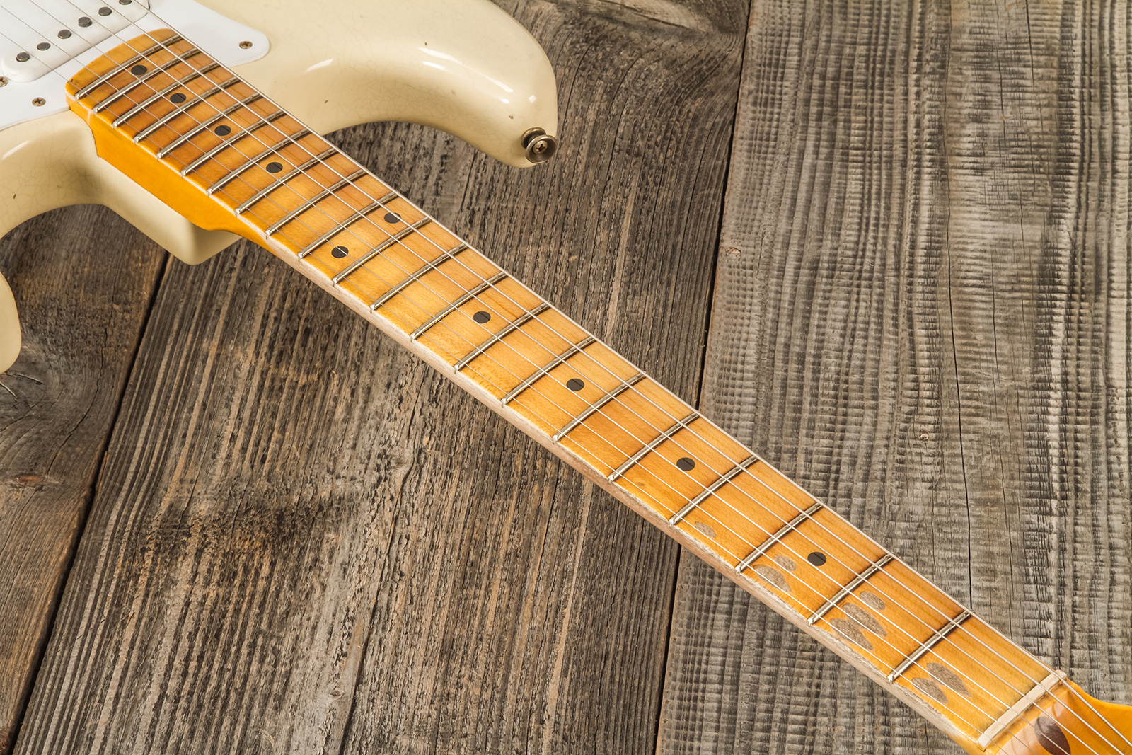 Fender Custom Shop Strat 1954 70th Anniv. 3s Trem Mn #xn4409 - Journeyman Relic Vintage Blonde - Str shape electric guitar - Variation 5